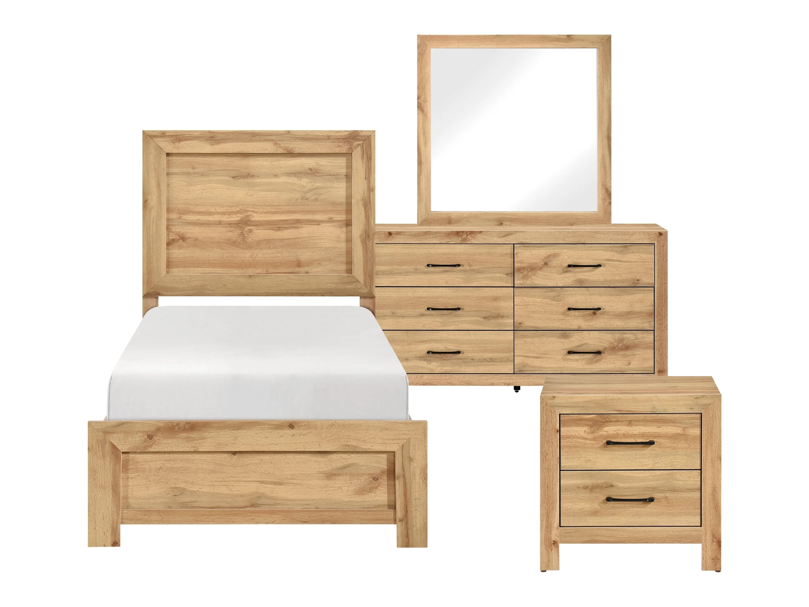 Corbin Natural 4-Piece Twin Bedroom Set