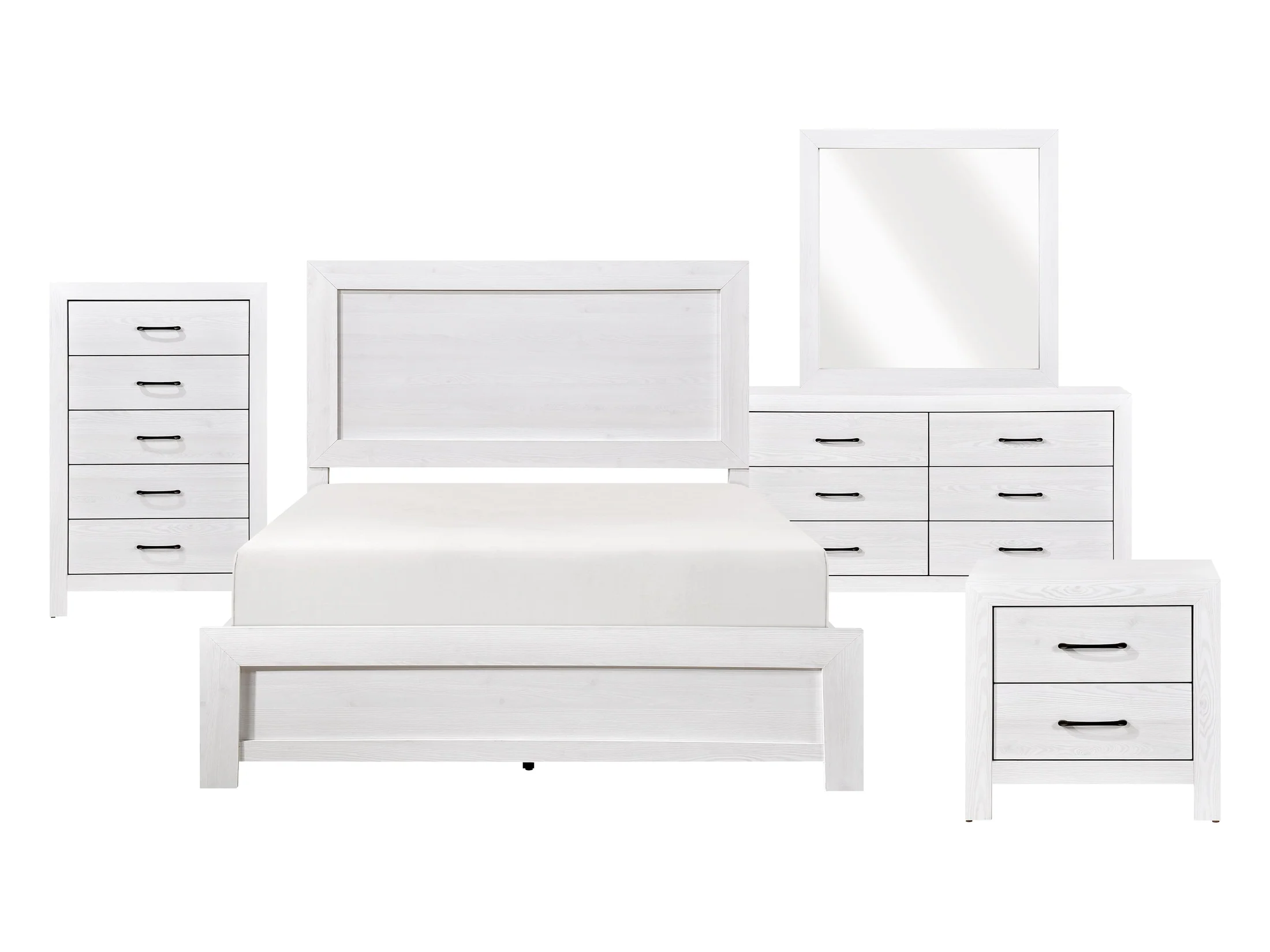 Corbin White 5-Piece Queen Bedroom Set