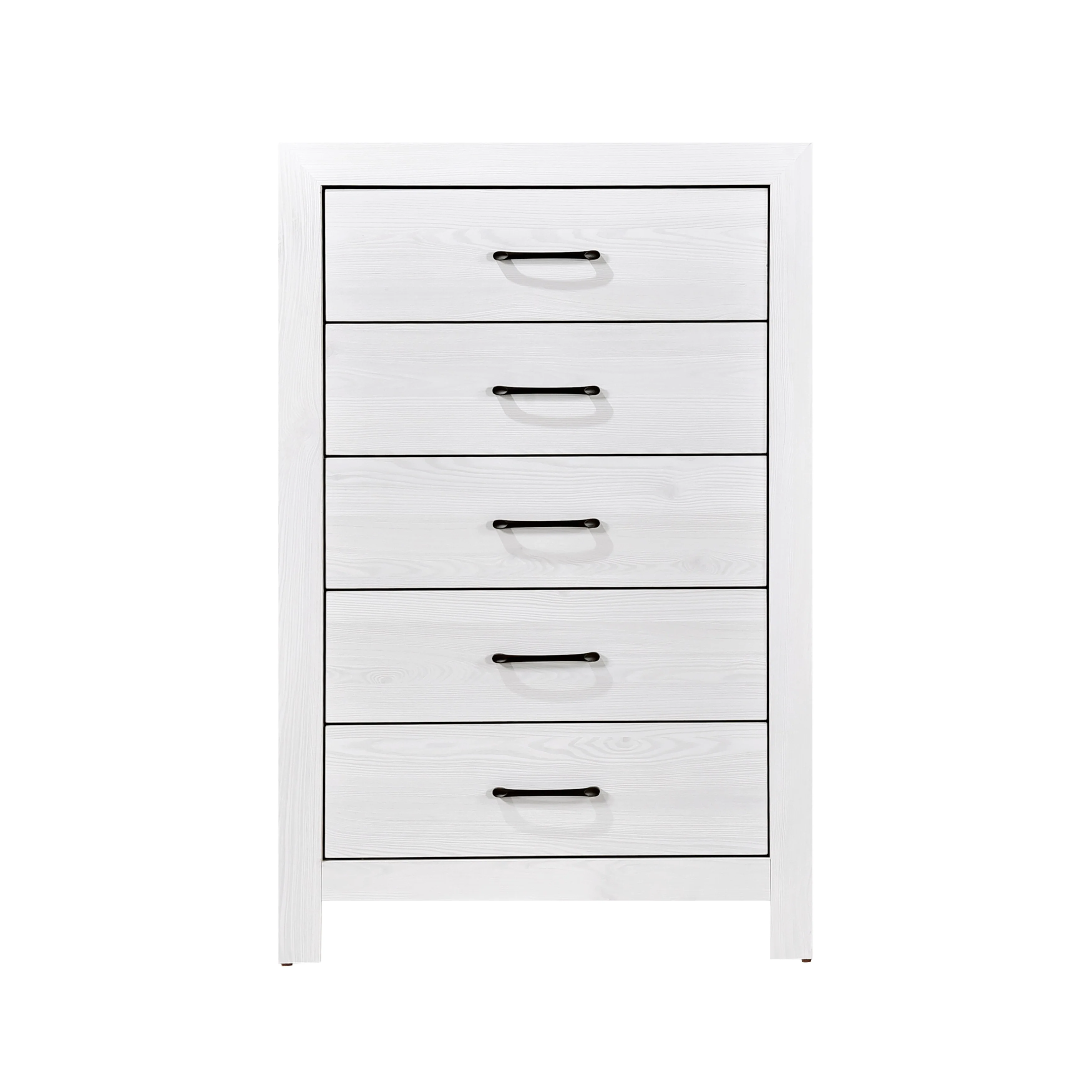 Corbin White 5-Piece Twin Bedroom Set (V-Pattern) - Image 13