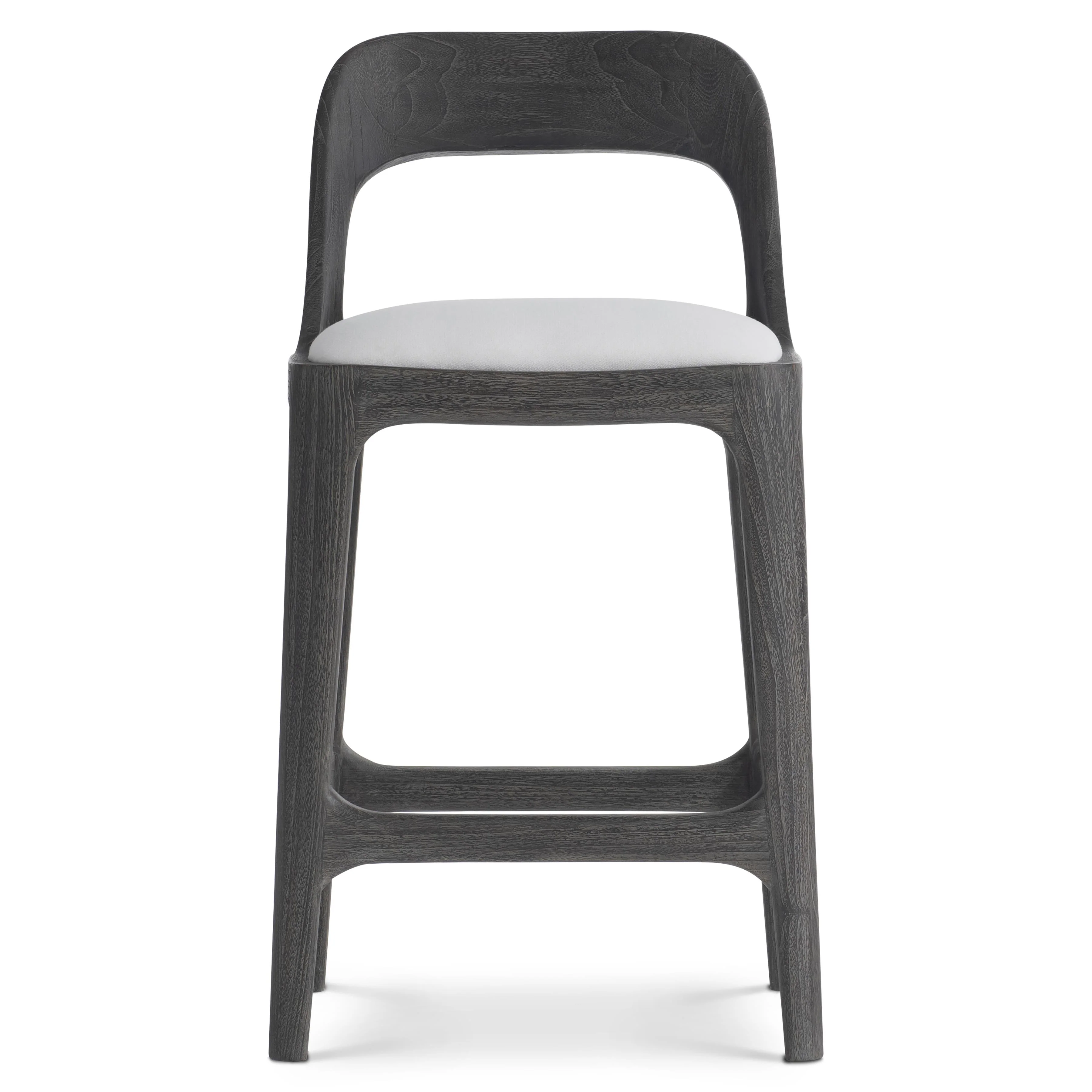 Corfu Smoked Truffle/White/Cream Outdoor Counter Stool - Image 3