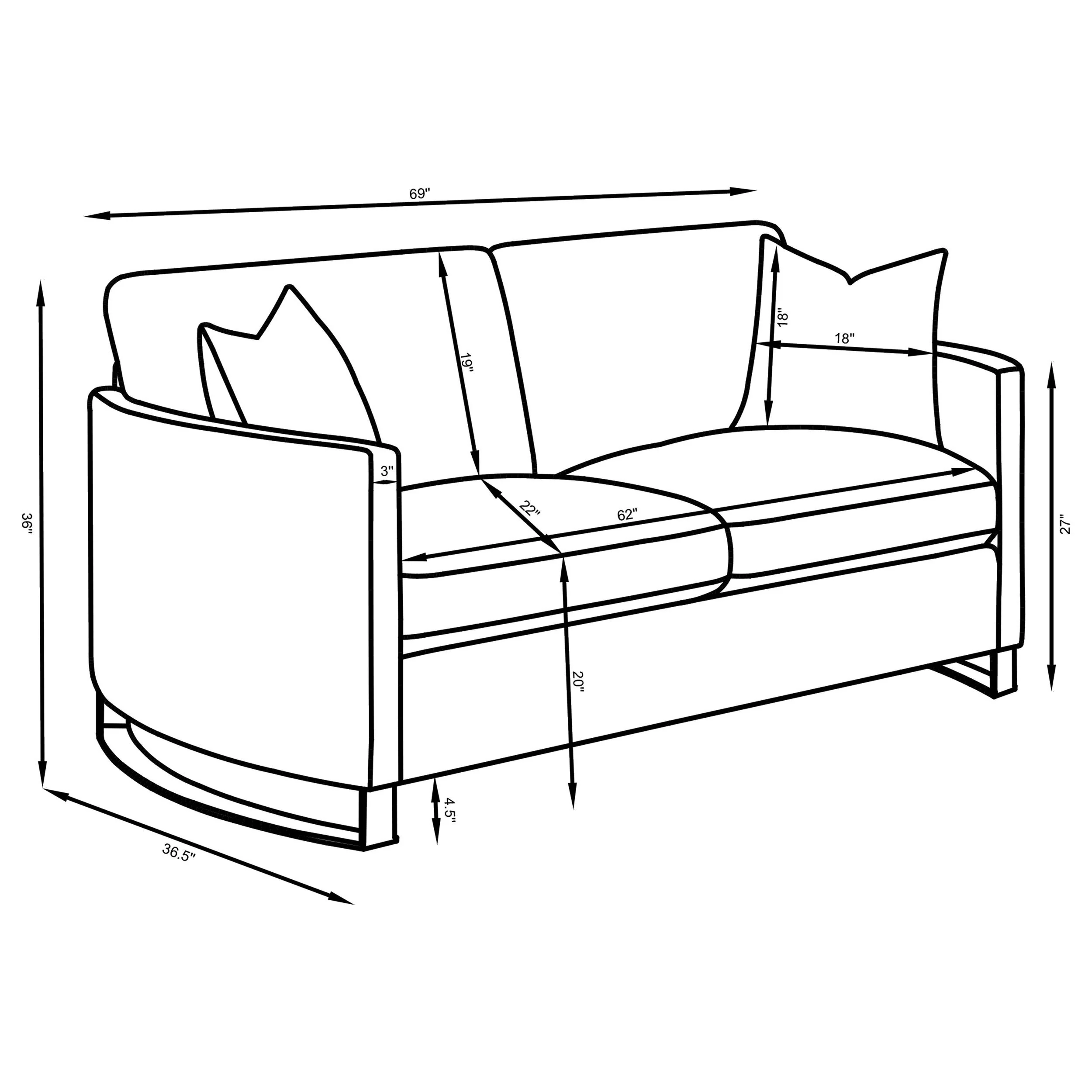 Corliss Camel 3-piece Velvet Upholstered Sofa Set - Image 14