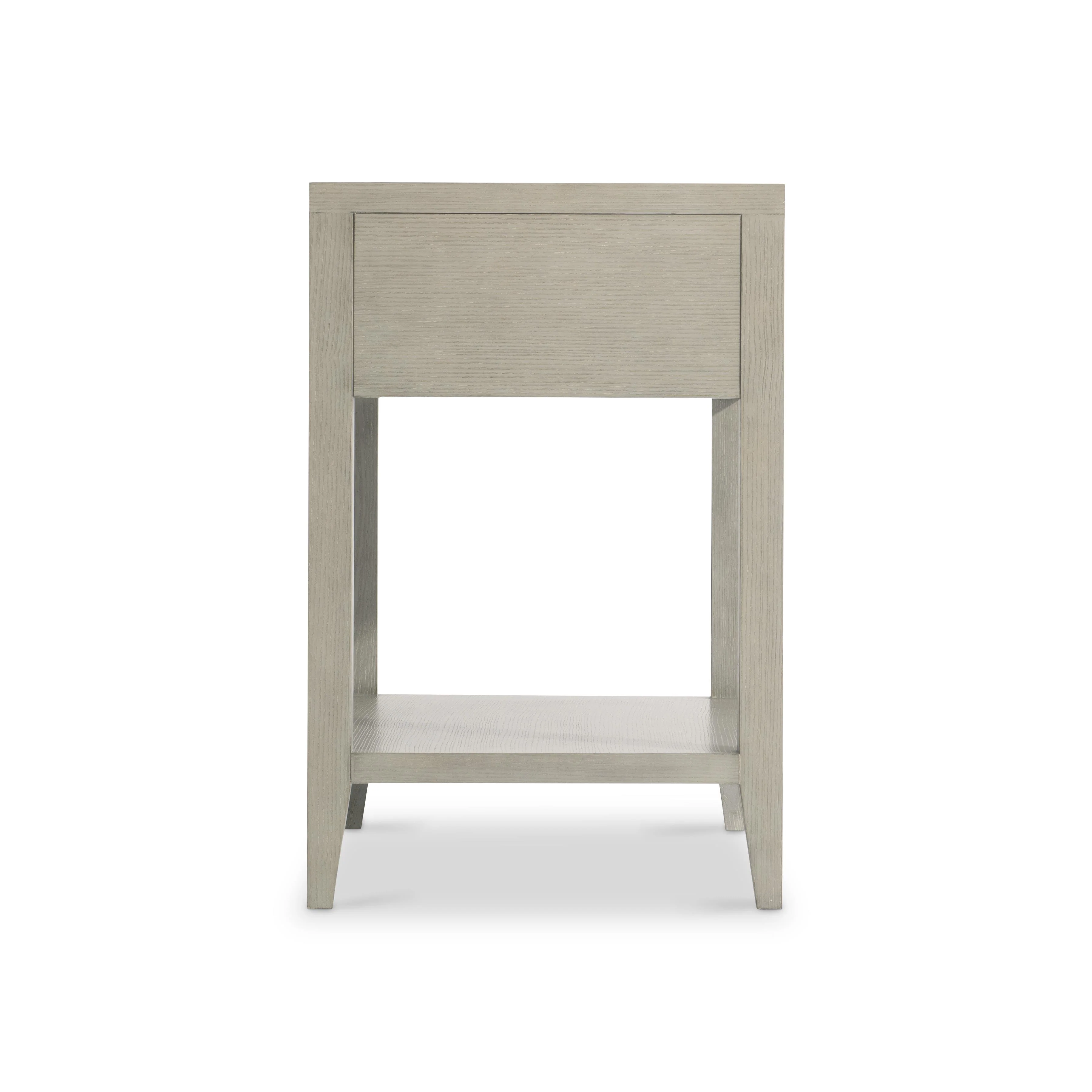 Cornelia Glazed Stainless Steel/Nebbia Nightstand - Image 4