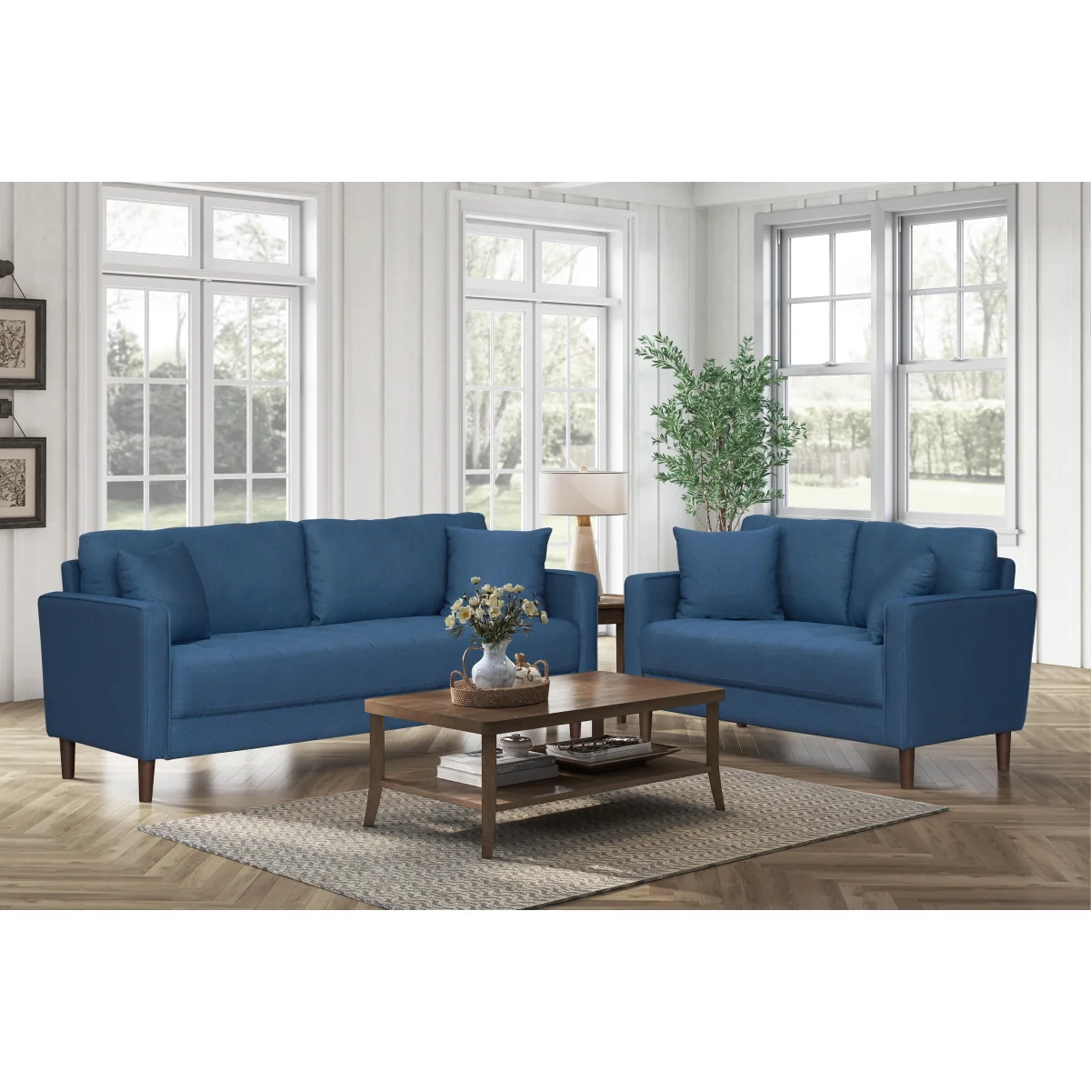 Cornwall Blue Loveseat - Image 4