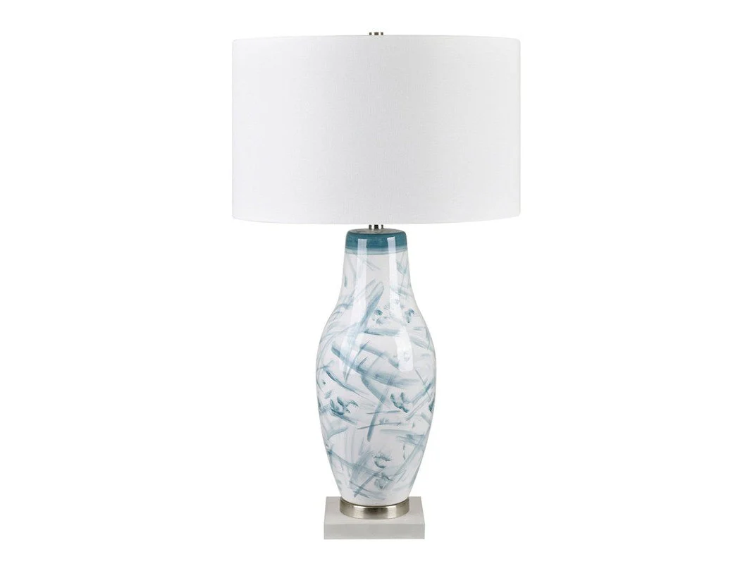 Cortana White/Blue Table Lamp