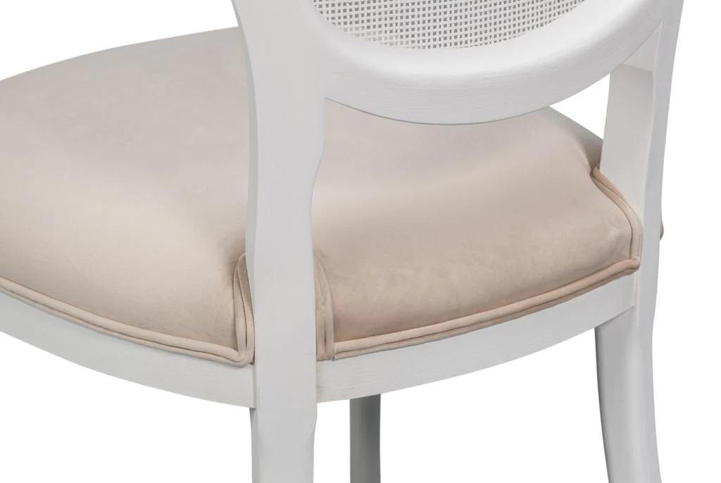 Cortina White Oval Cane Back Side Chair (Set of 2) - Image 5
