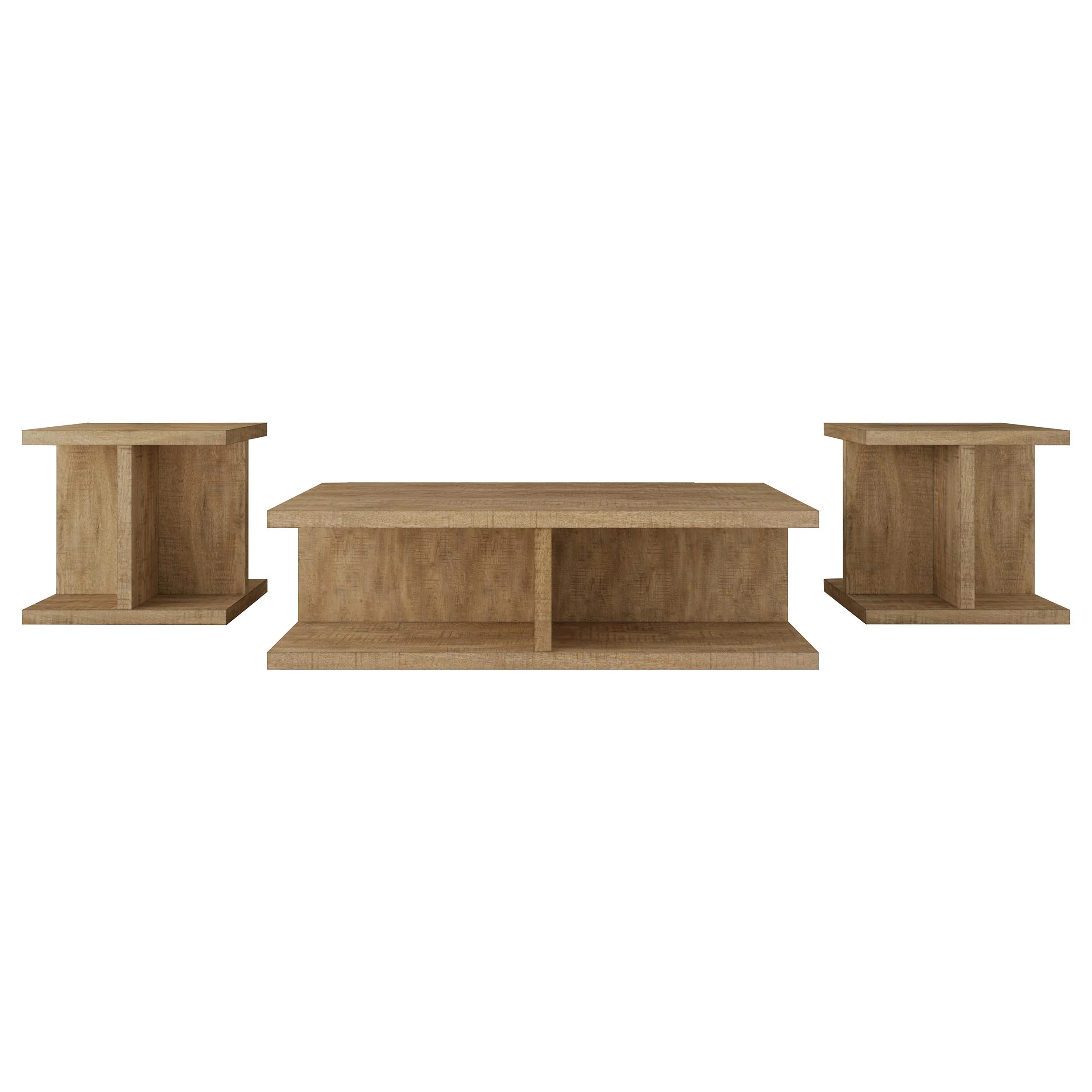 Cortona Mango 3-piece Coffee and End Table Set - Image 2