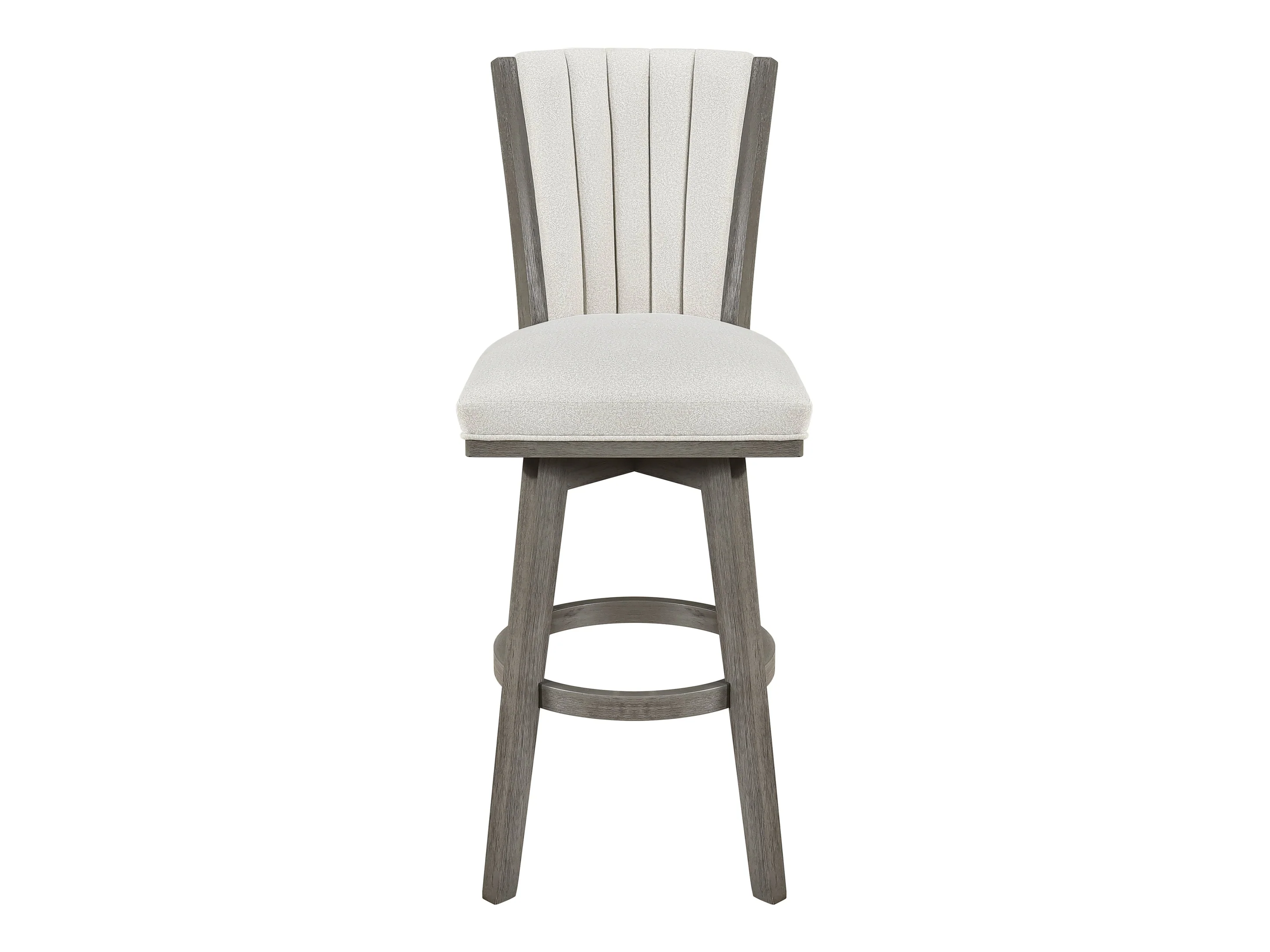 Corvallis Beige/Brushed Gray Swivel Pub Height Chair