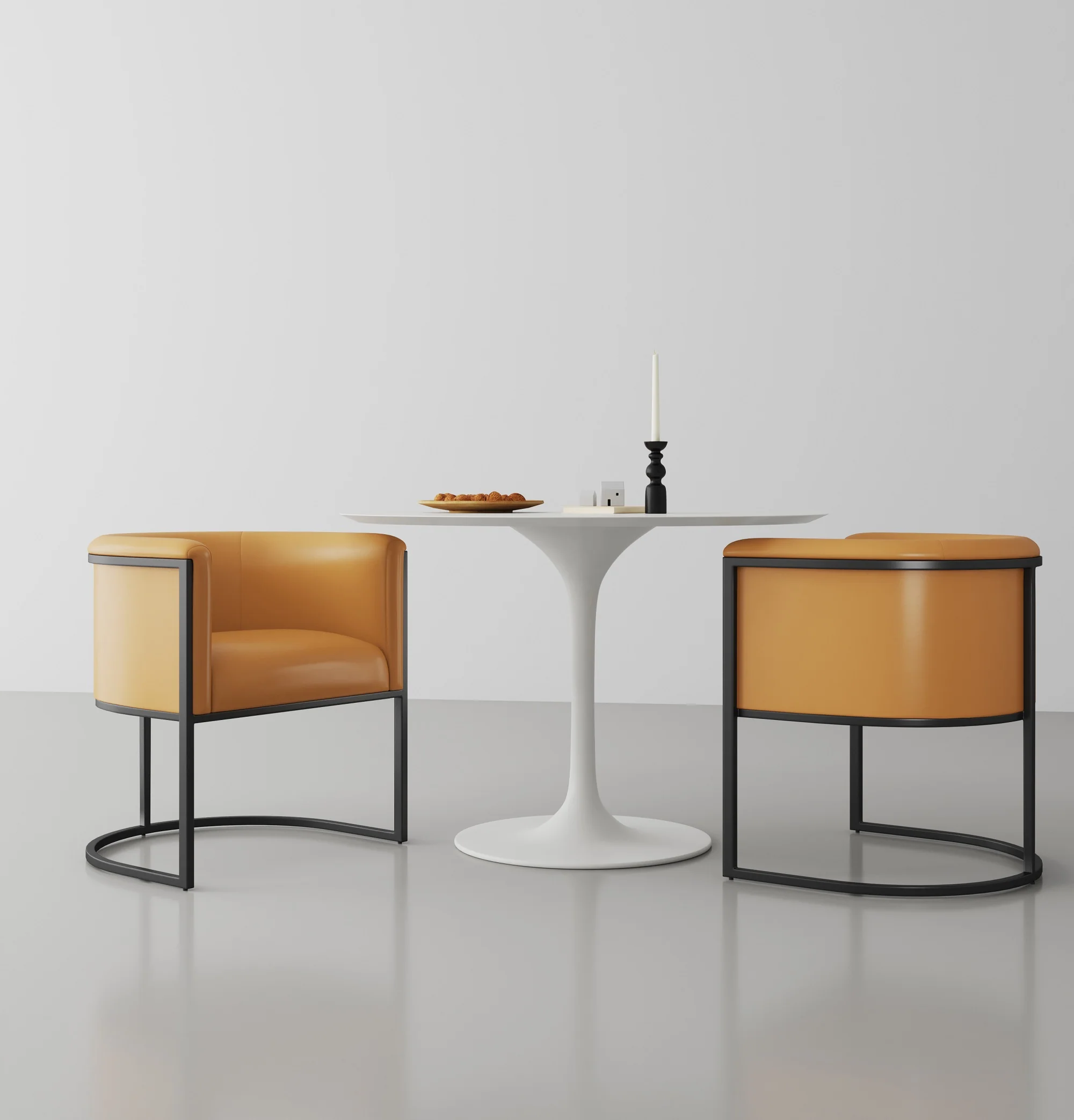 Cosmopolitan Dining Chair in Saddle and Black - Image 2