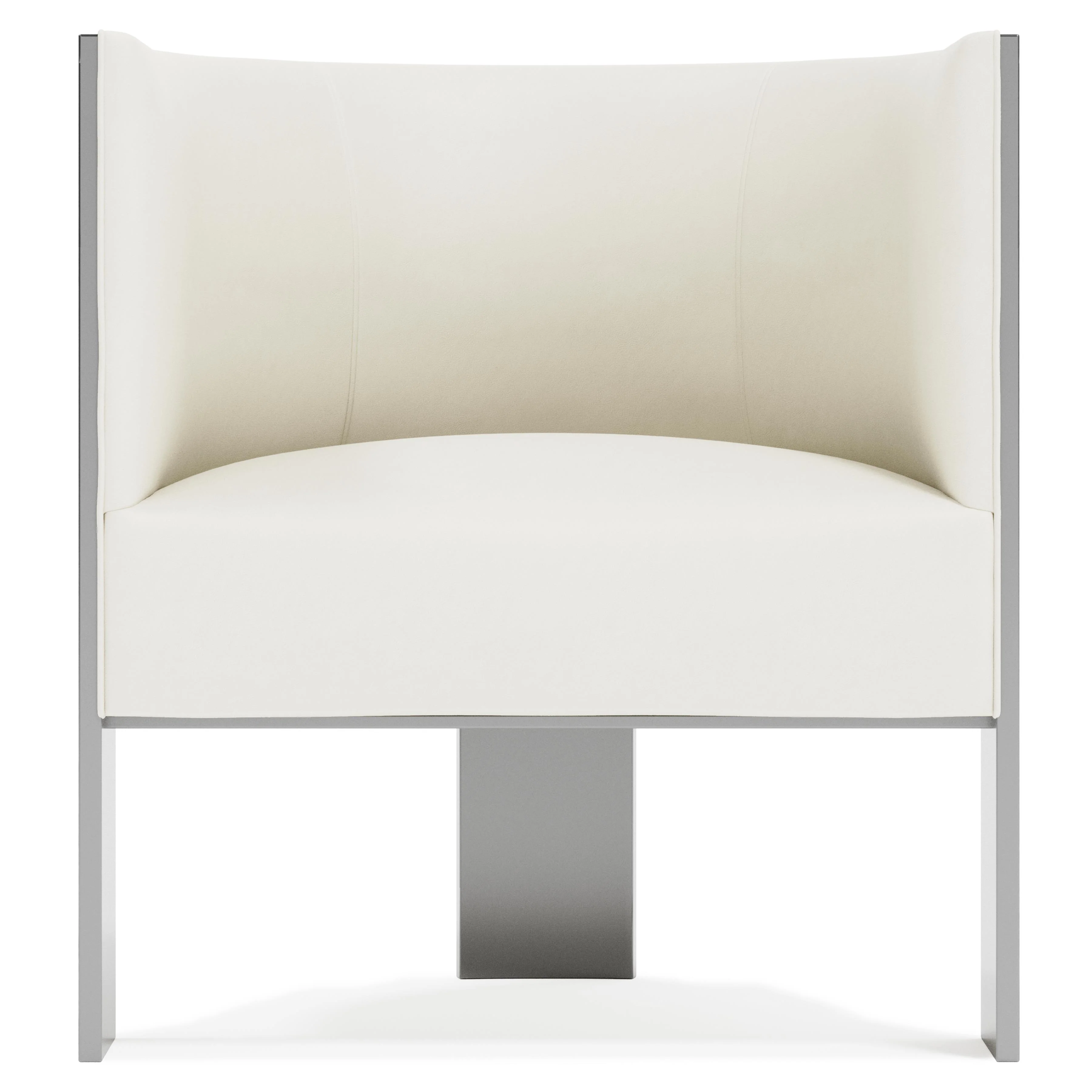 Cosway White/Cream/Grey Leather Chair - Image 3