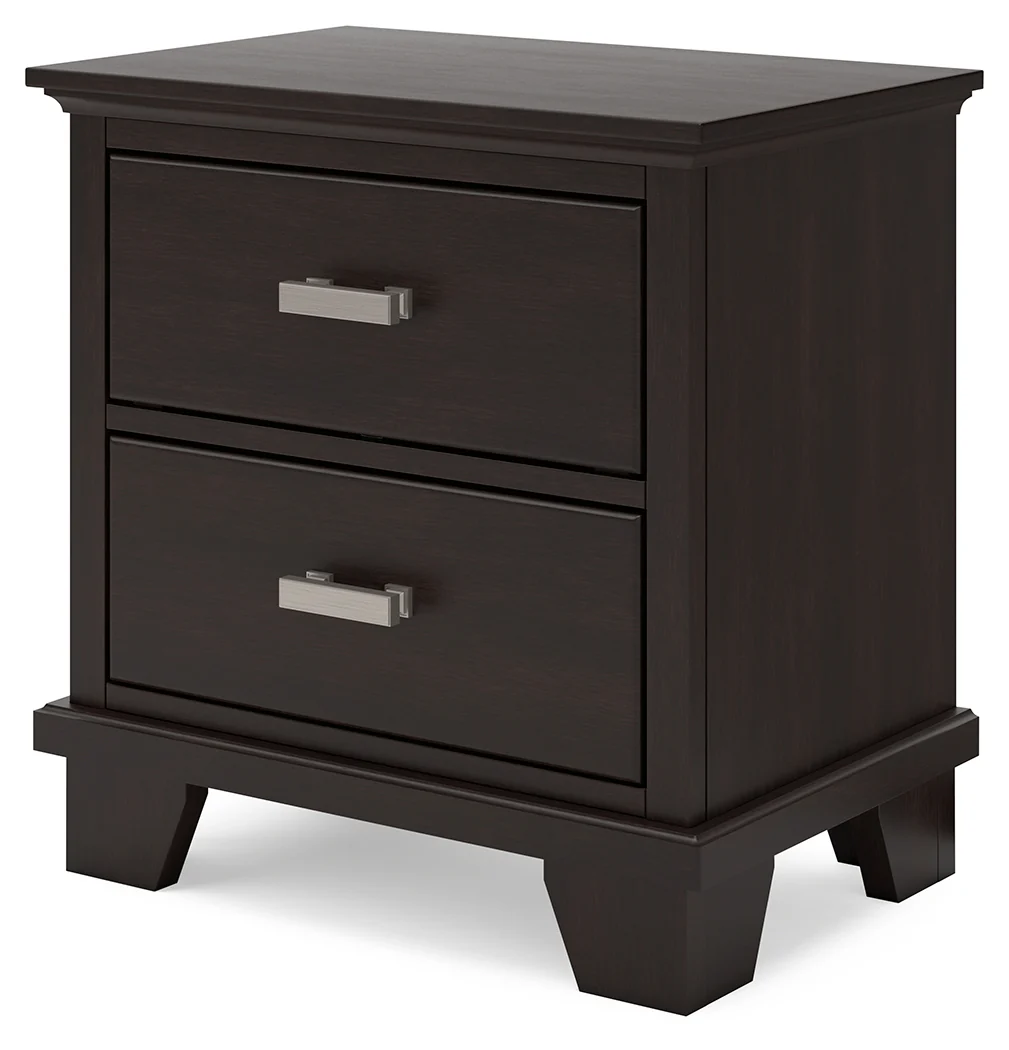 Covetown Dark Brown Queen Panel Bedroom Set with Nightstand - Image 15