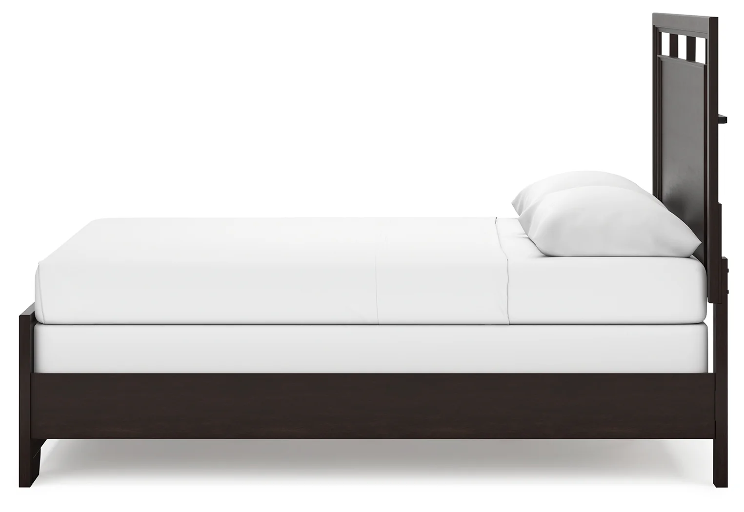 Covetown Dark Brown Queen Panel Bedroom Set with Nightstand - Image 7