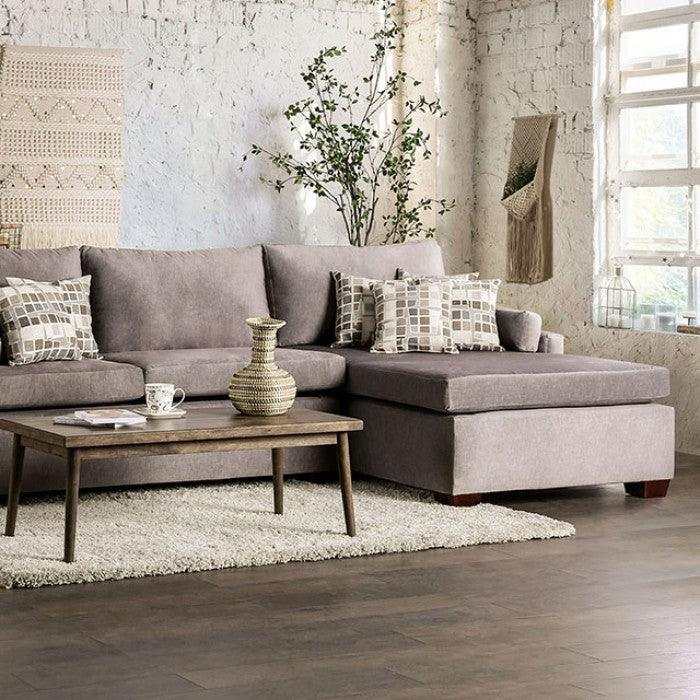 Cramlington Light Gray L Shape Sectional Sofa - Image 2