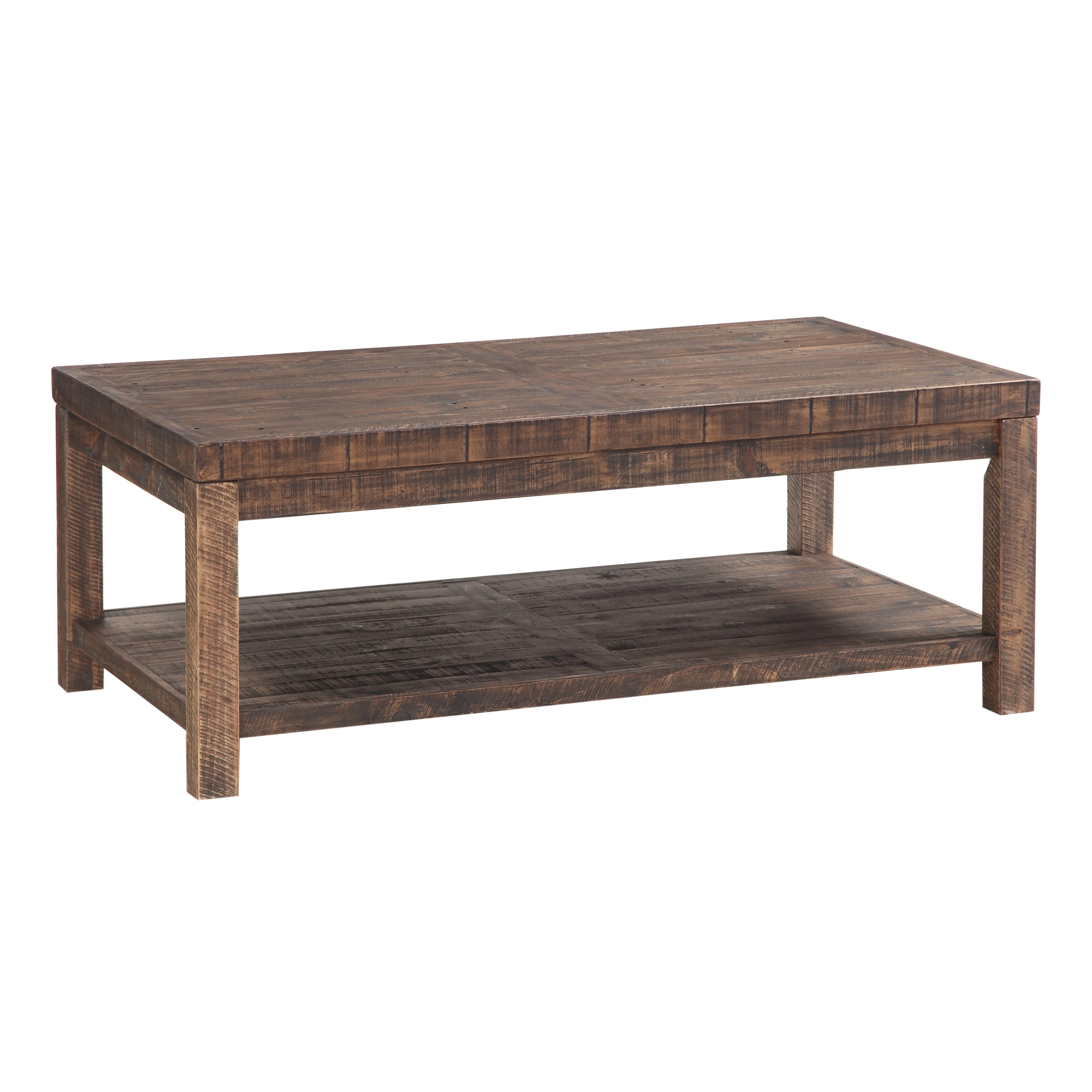 Craster Reclaimed Wood Rectangular Coffee Table in Smoky Taupe - Image 3