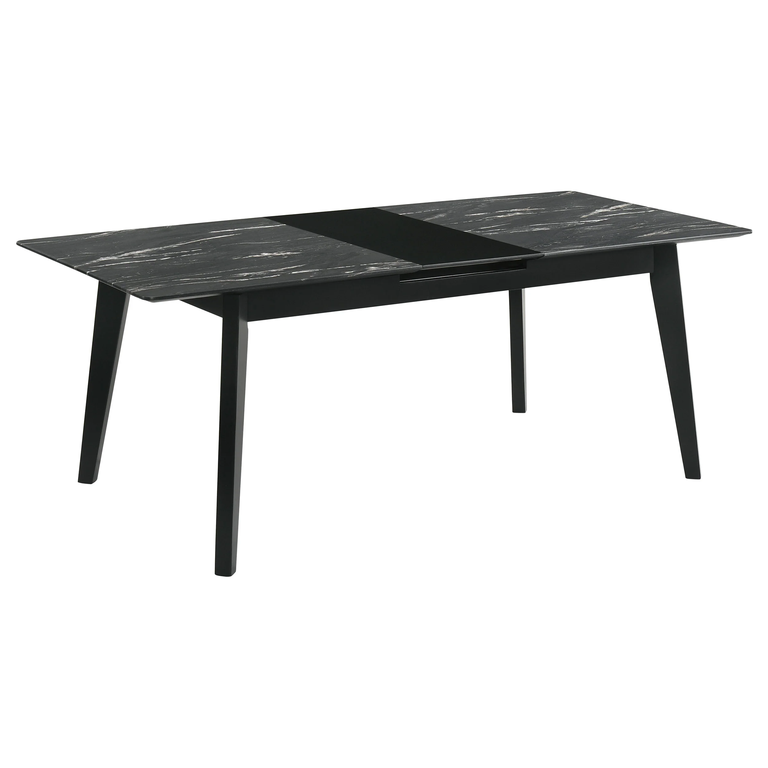 Crestmont Black 5-piece Extension Leaf Dining Table Set - Image 3