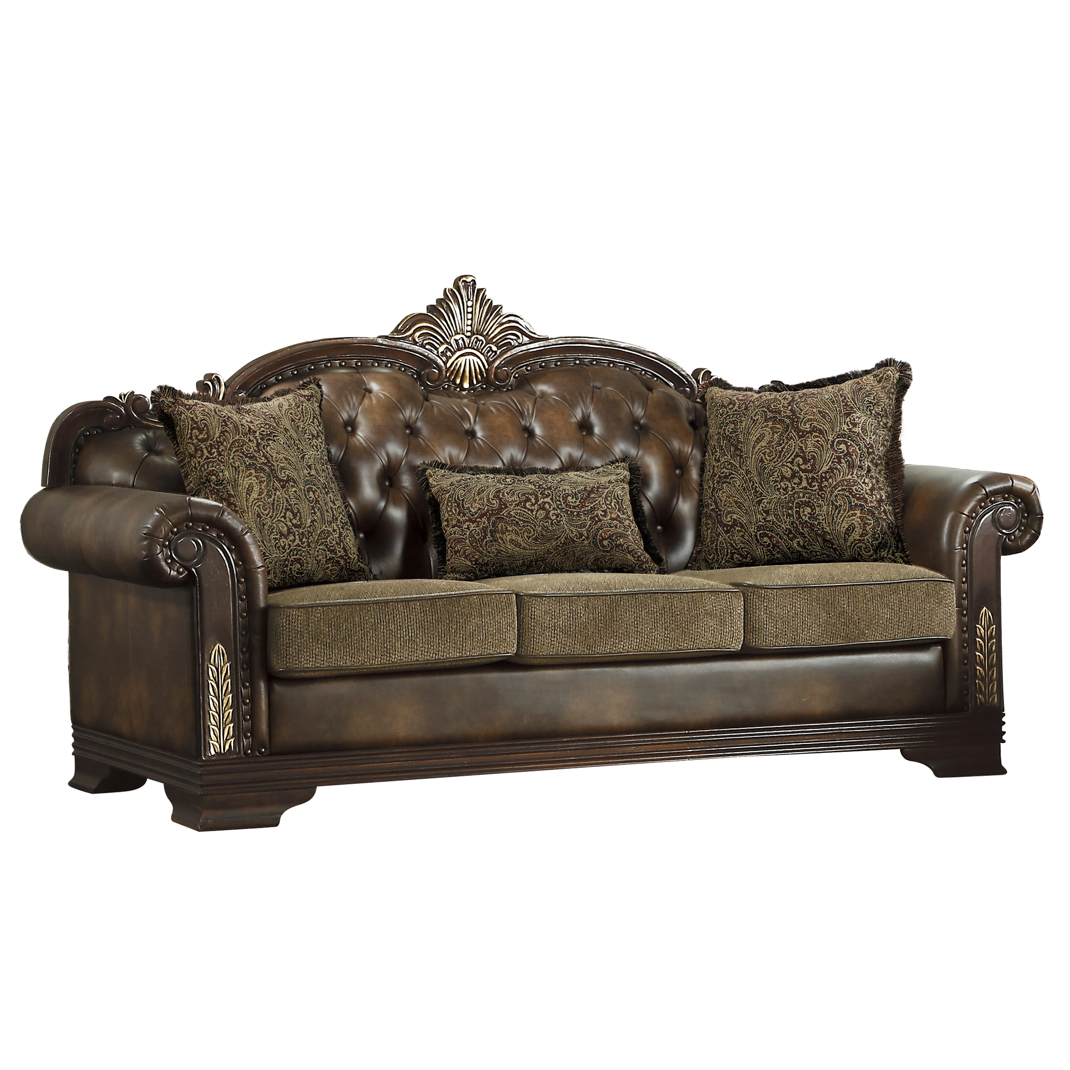 Croydon Dark Cherry Sofa & Loveseat - Image 3