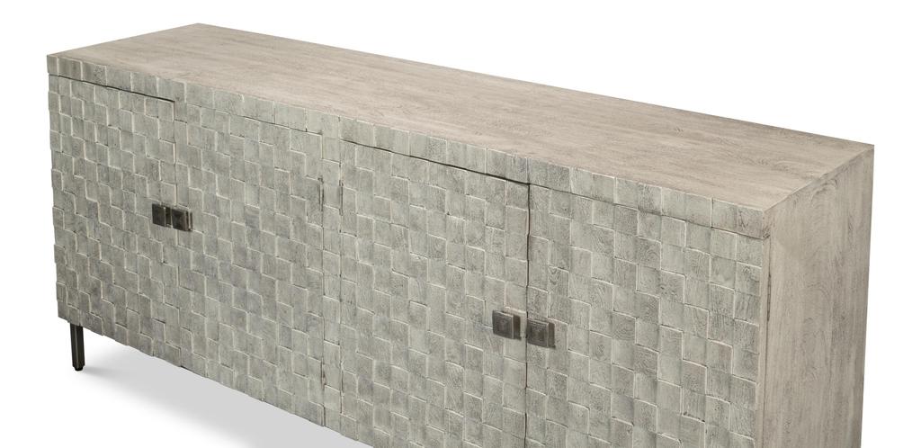 Cubist Grey Four Door Sideboard - Image 9