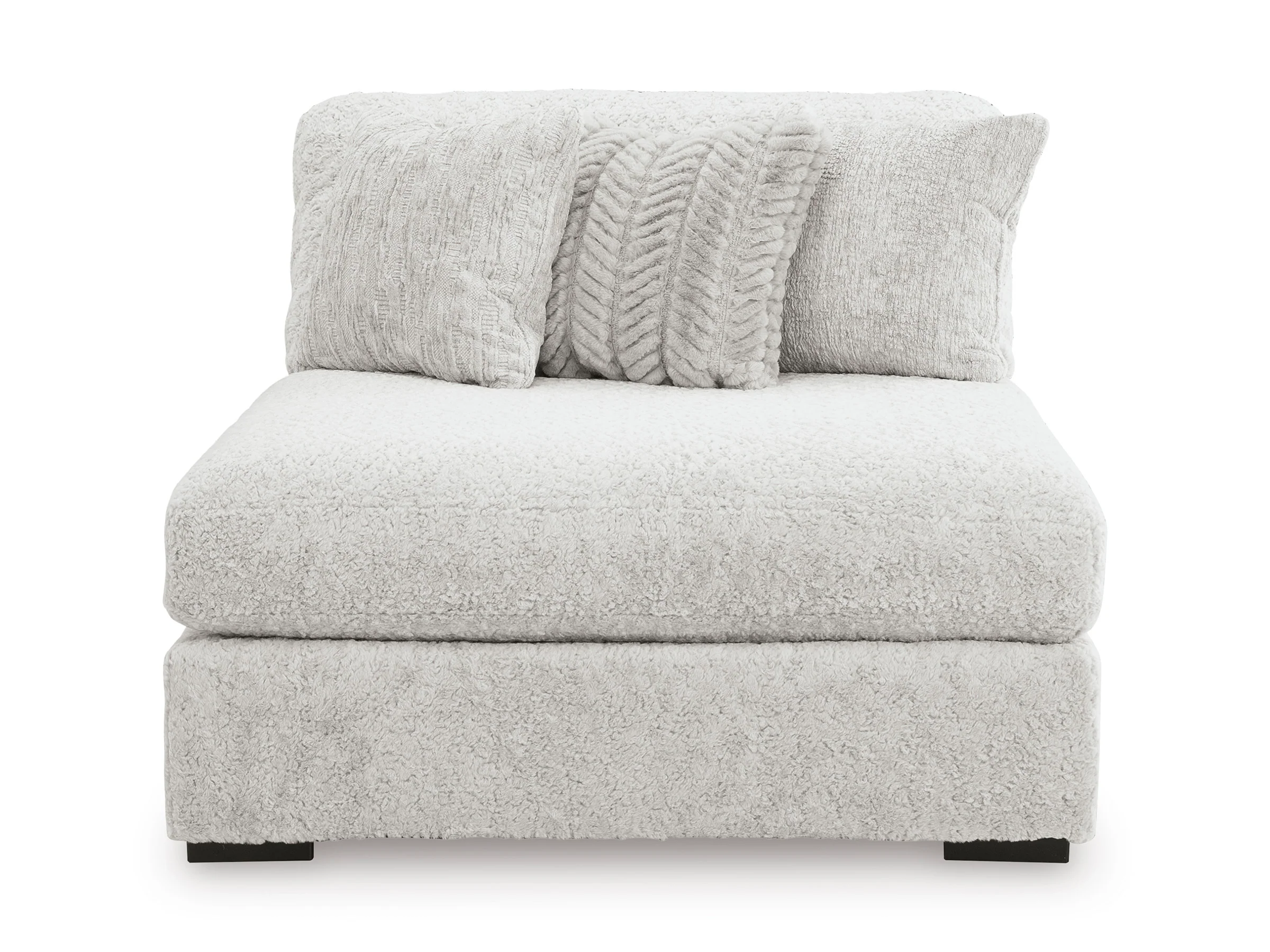 Cuddle Plush Arctic Oversized Armless Chaise - Image 5