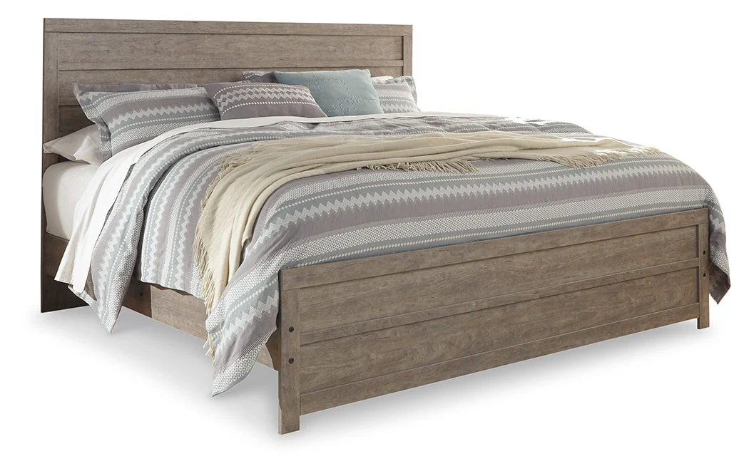 Culverbach Gray King Panel Bed & Dresser & Mirror & Chest (Online Special Price) - Image 2