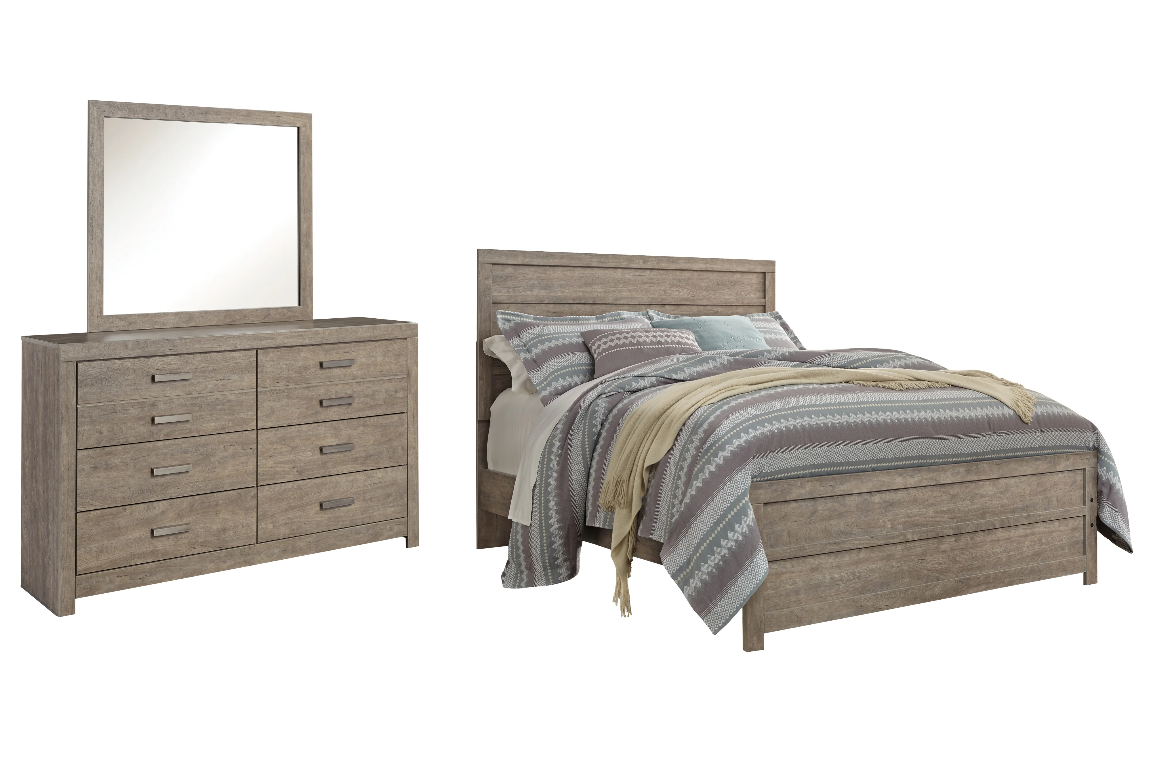 Culverbach Gray Queen Panel Bed, Dresser and Mirror (Online Special Price) - Image 2
