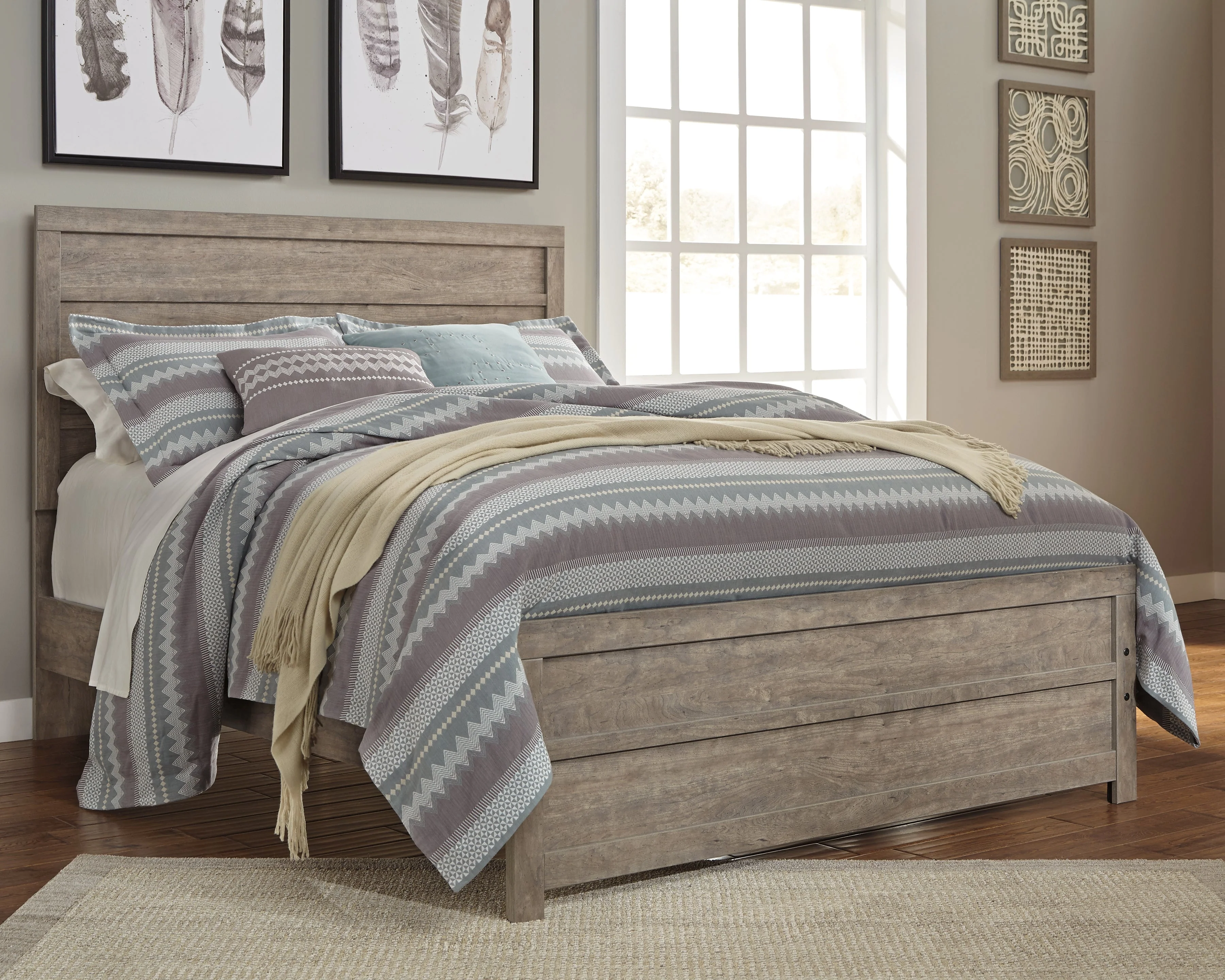 Culverbach Gray Queen Panel Bedroom Set with Dresser, Mirror and Nightstand (Online Special Price) - Image 11