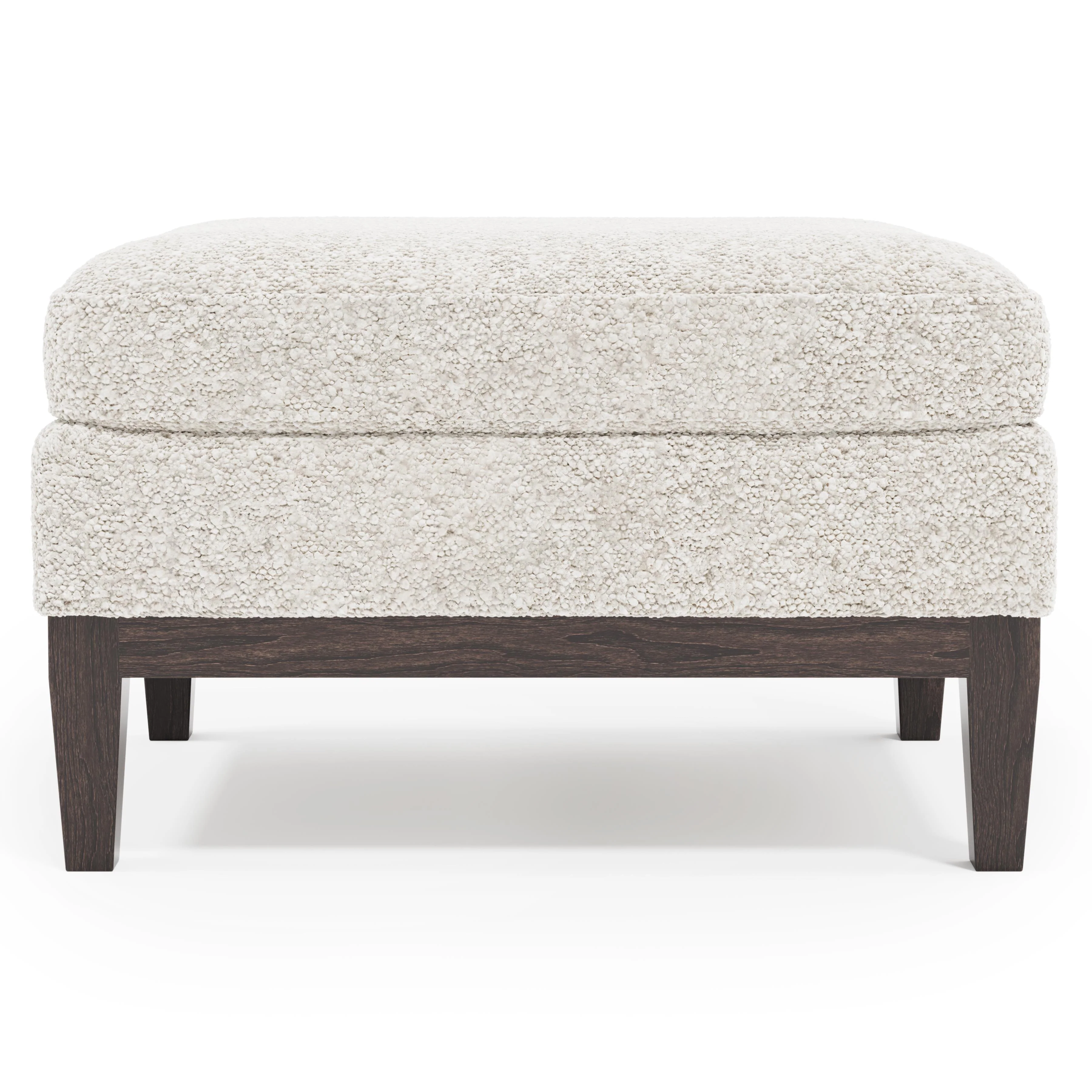 Cumberland White/Cream Fabric Ottoman - Image 2