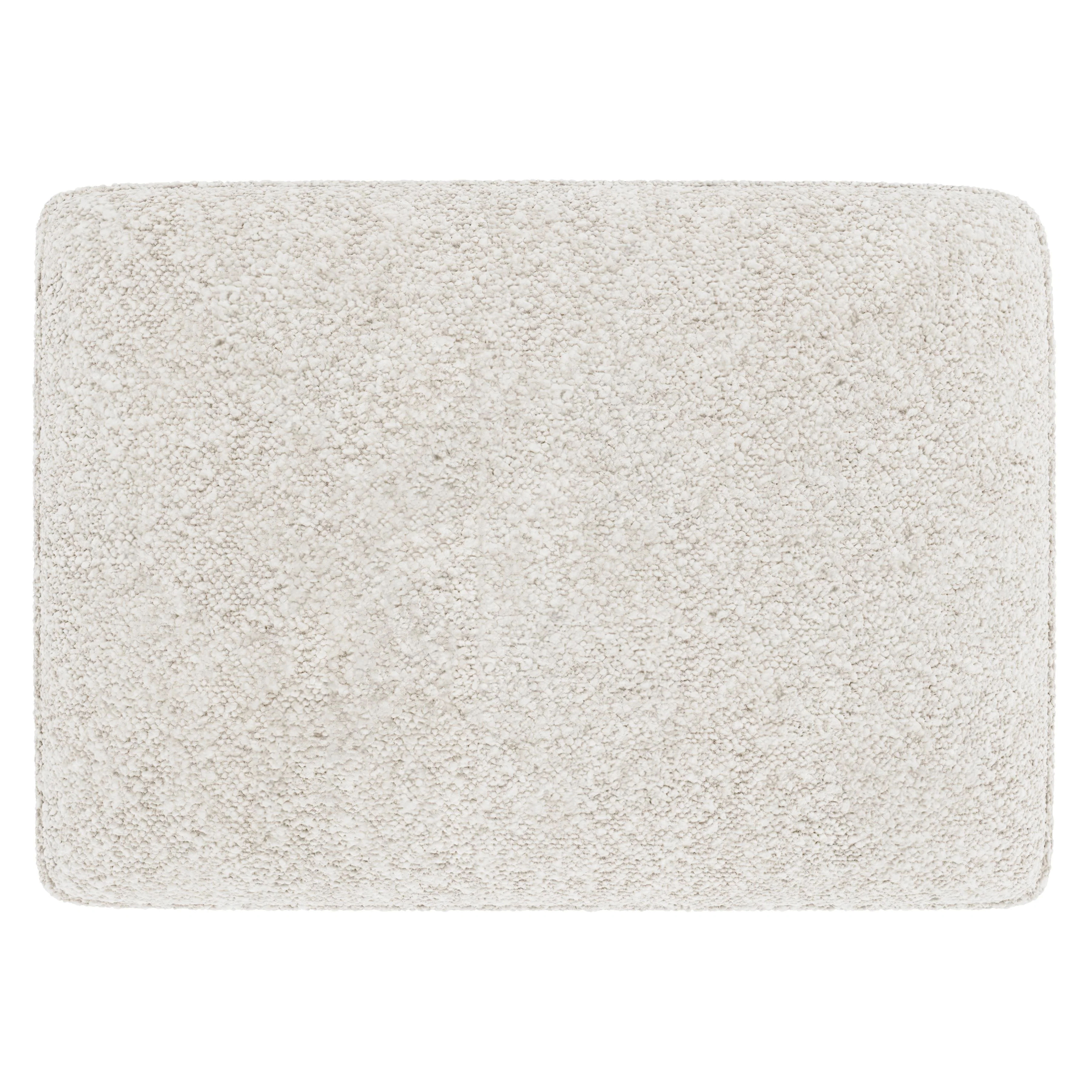 Cumberland White/Cream Fabric Ottoman - Image 6