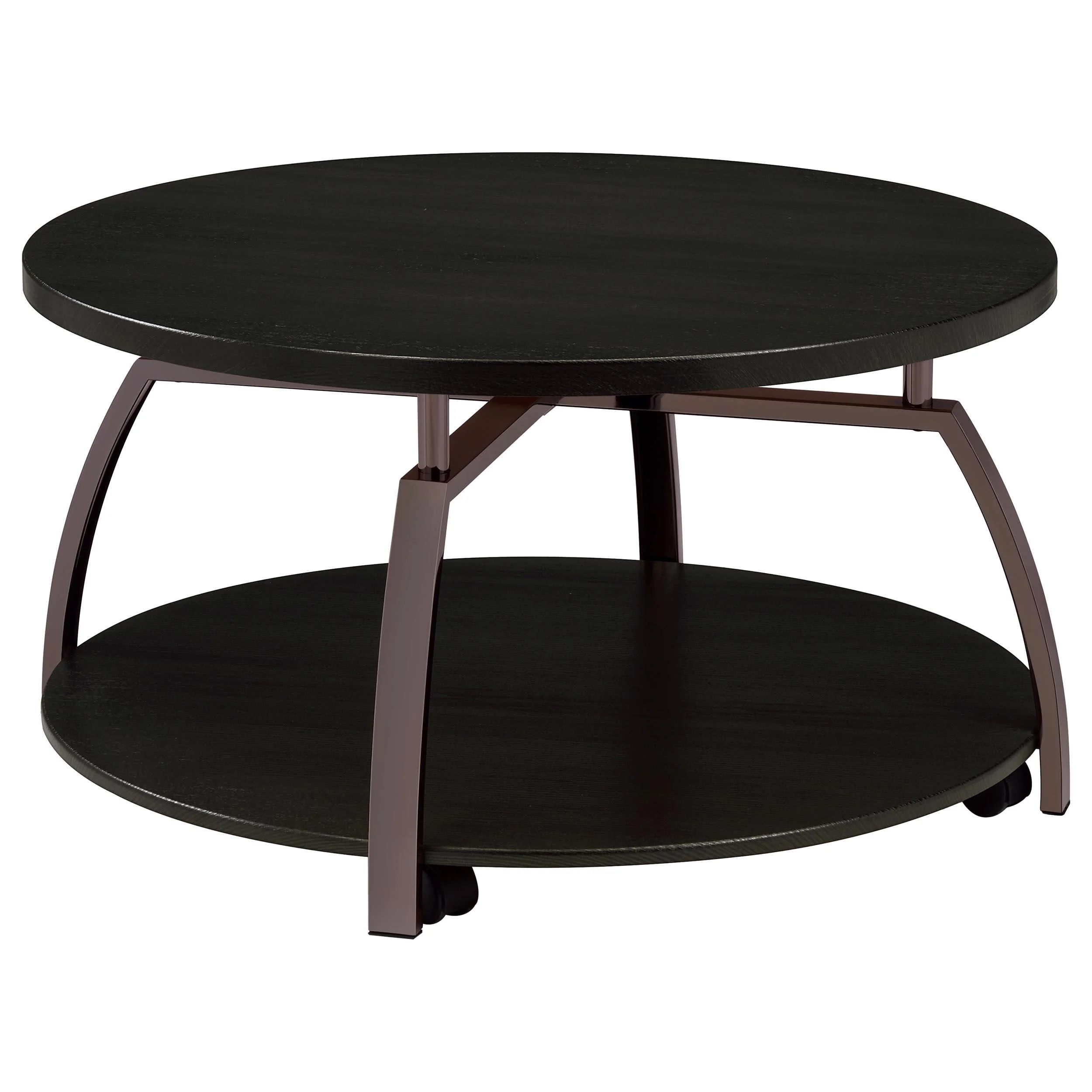 Dacre Dark Charcoal 3-piece Round Coffee and End Table Set - Image 4