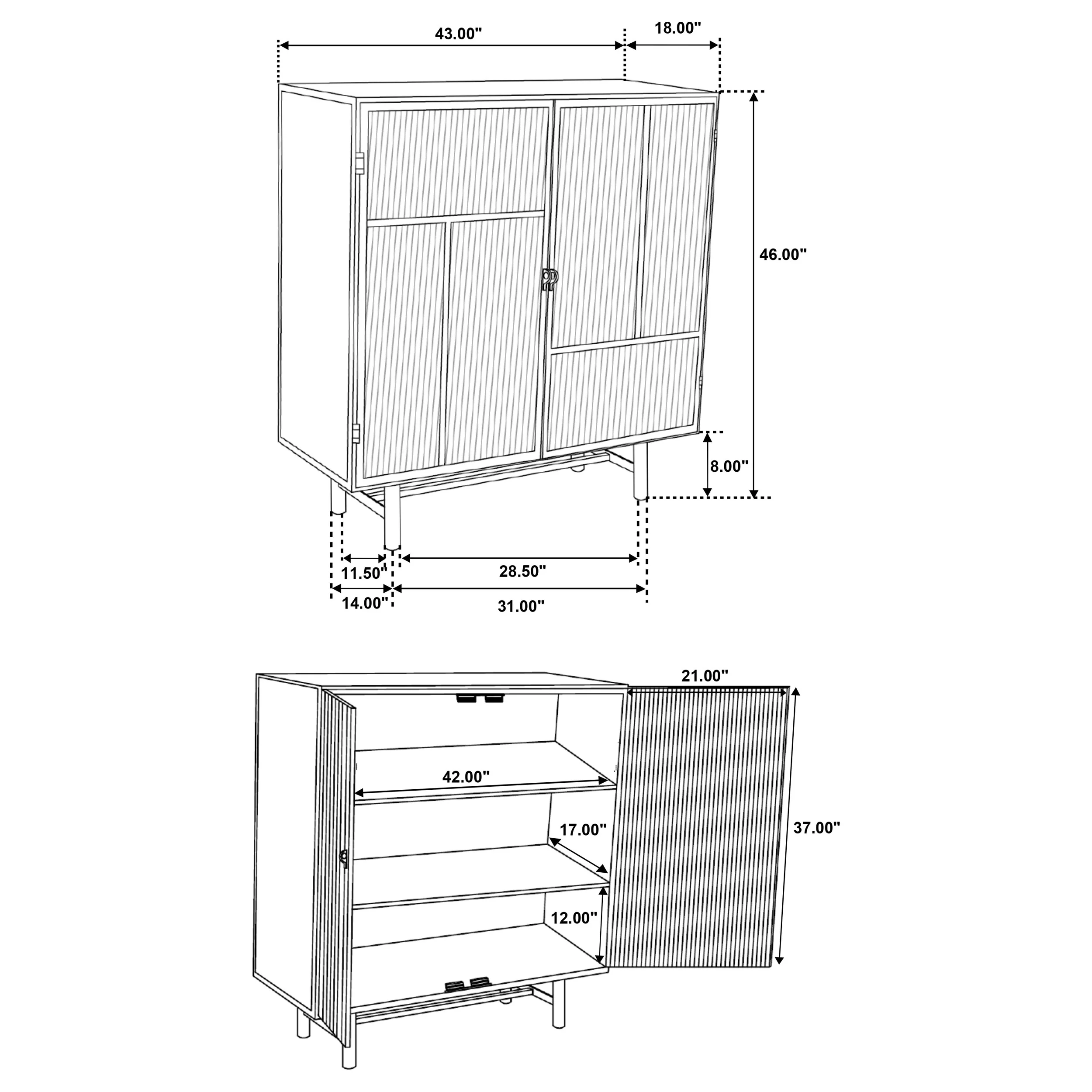 Dalia Black Accent Cabinet - Image 10