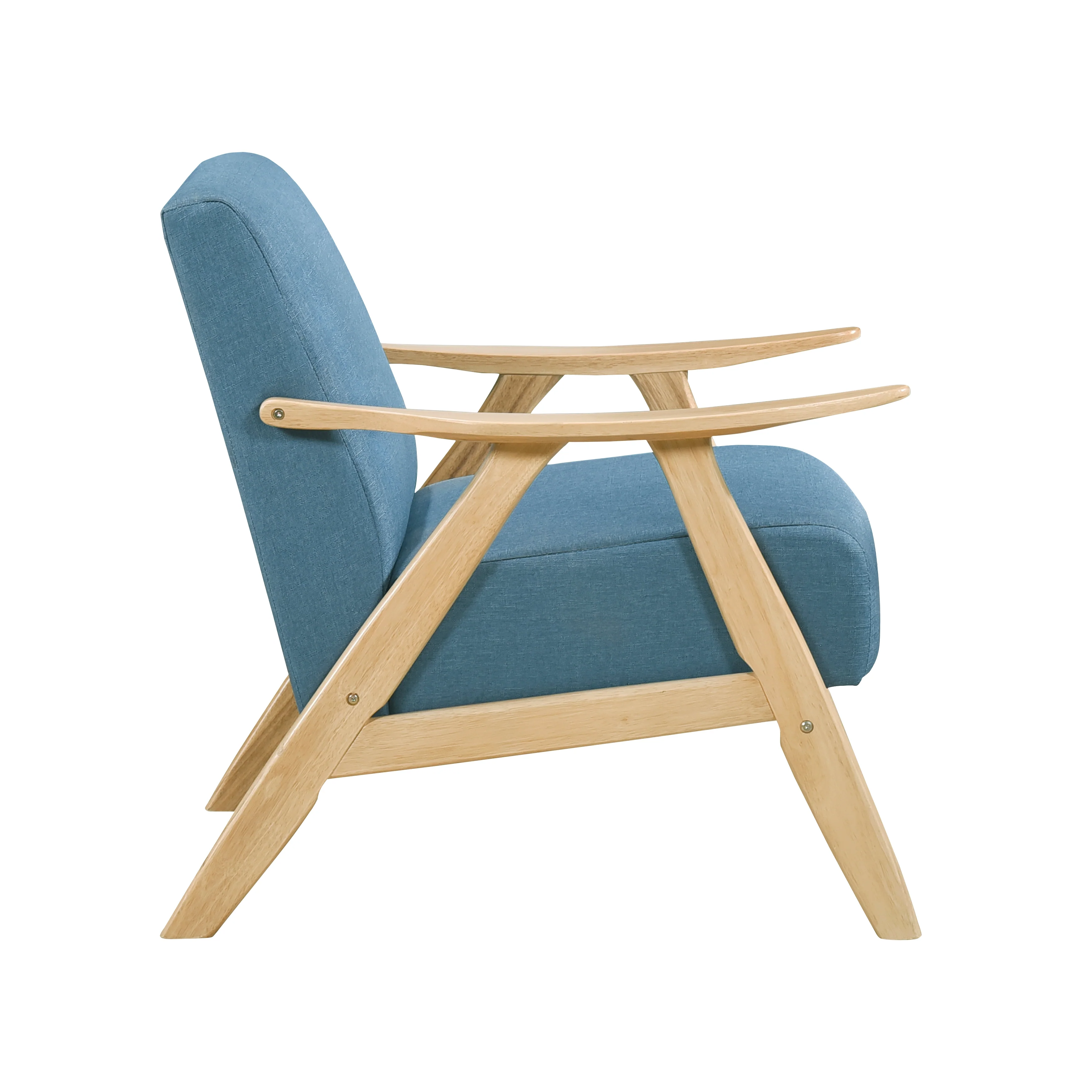 Damala Blue Accent Chair (Natural) - Image 3
