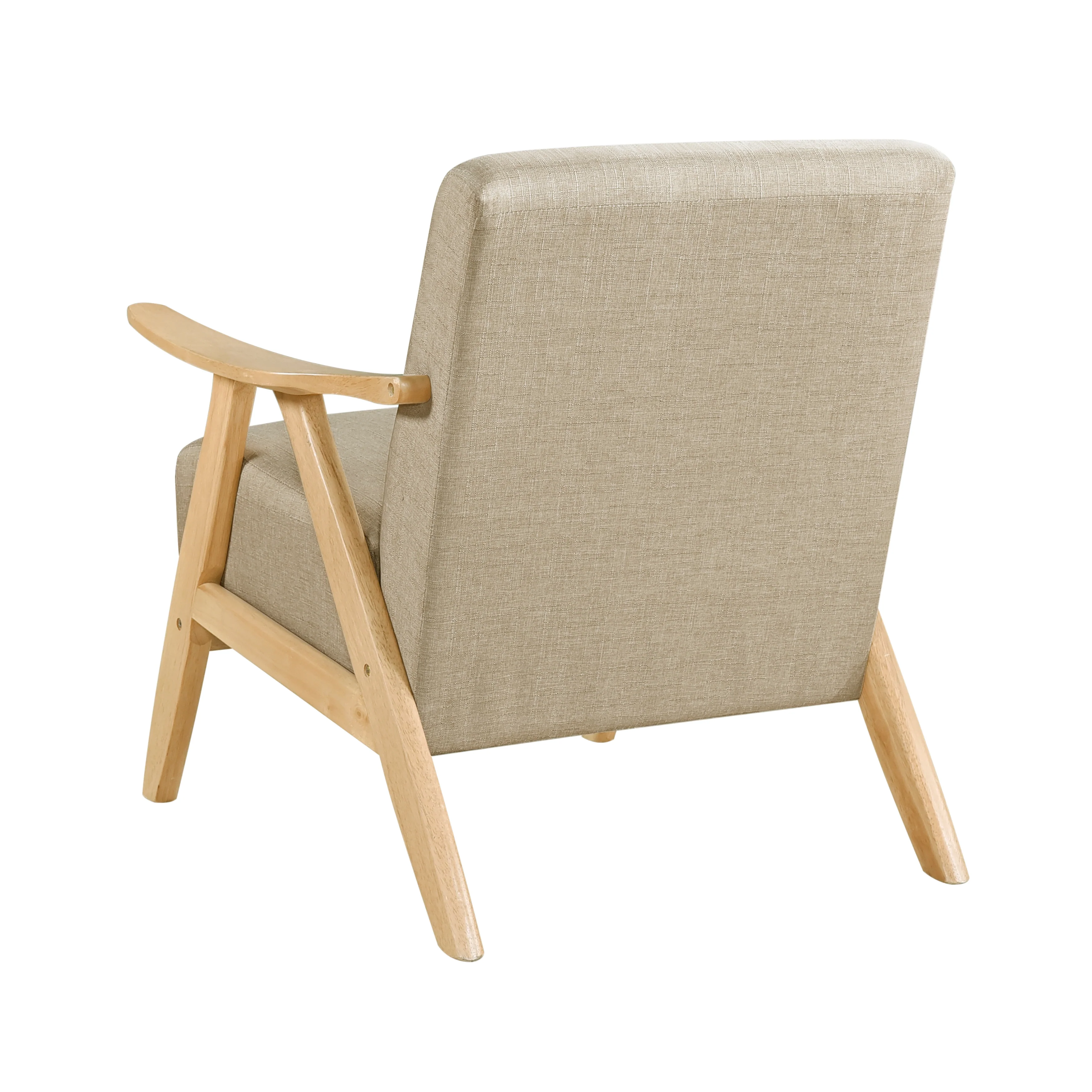 Damala Light Brown Accent Chair (Natural Finish) - Image 4