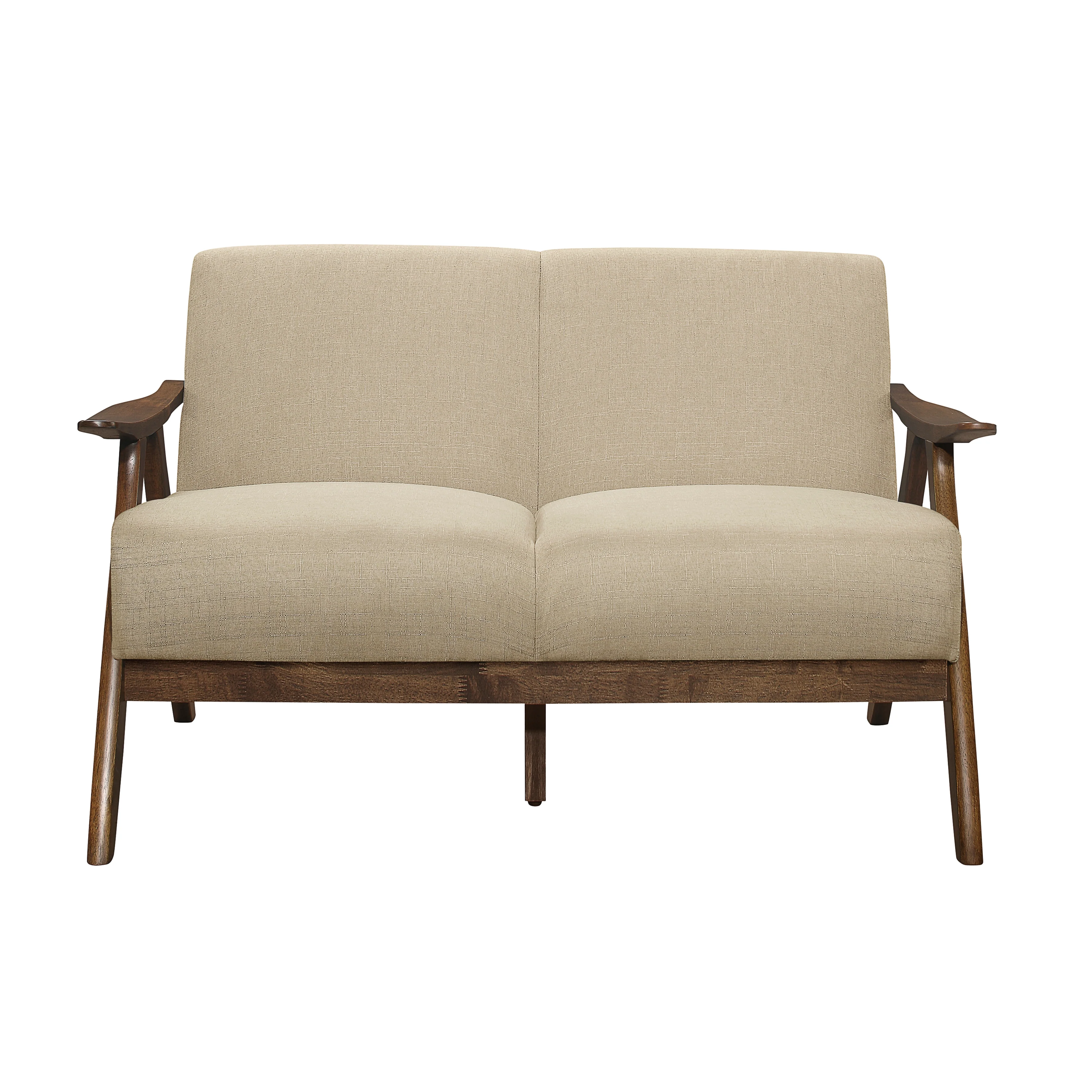 Damala Walnut / Brown Sofa & Loveseat - Image 4