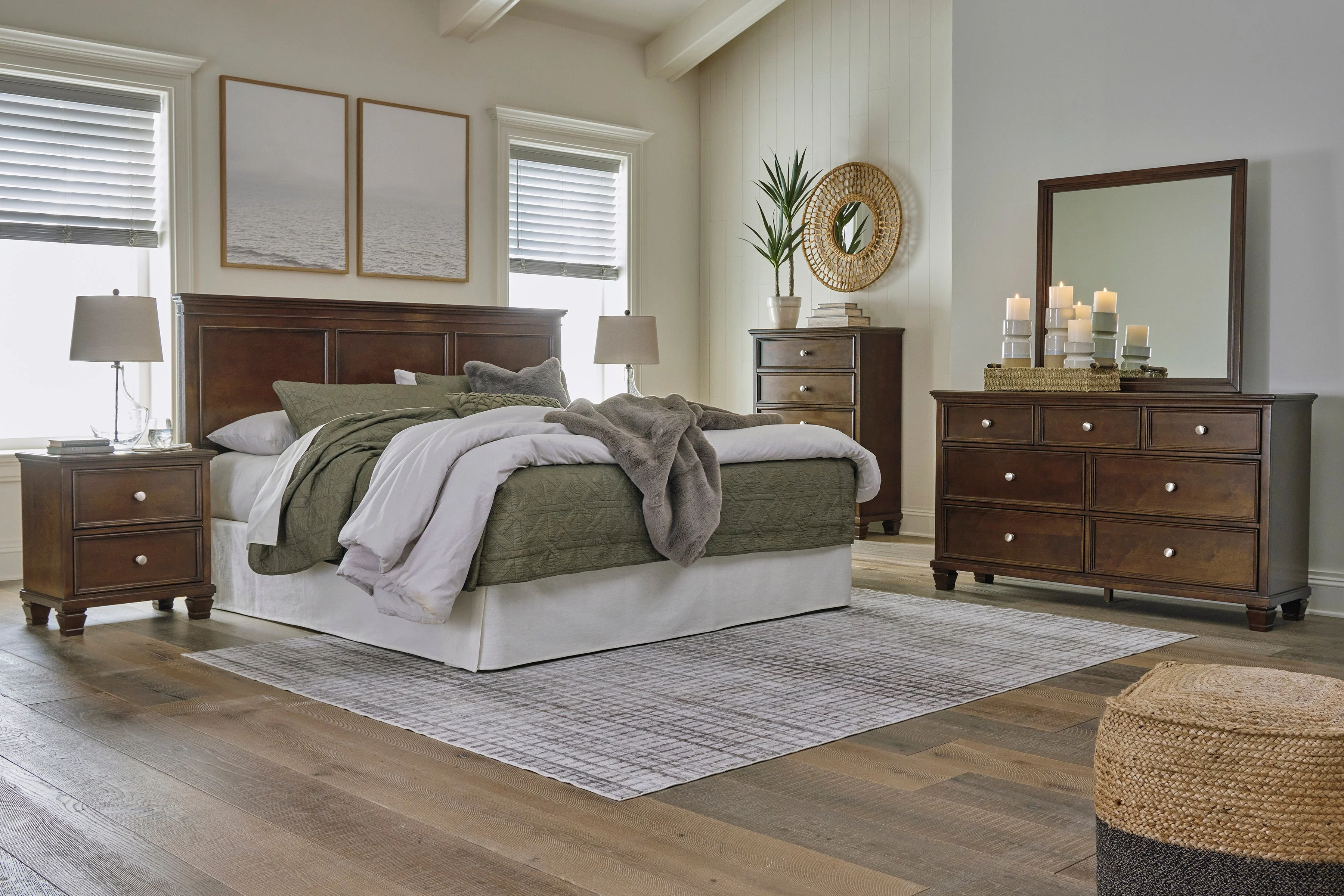 Danabrin Brown California King Panel 4-Piece Bedroom Set - Image 27