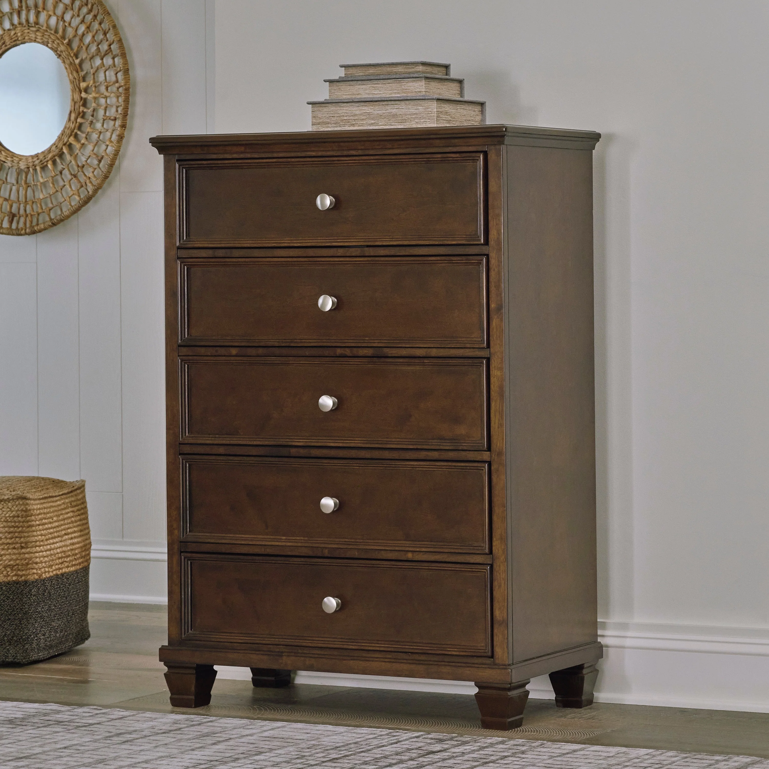 Danabrin Brown California King Panel 5-Piece Bedroom Set - Image 28
