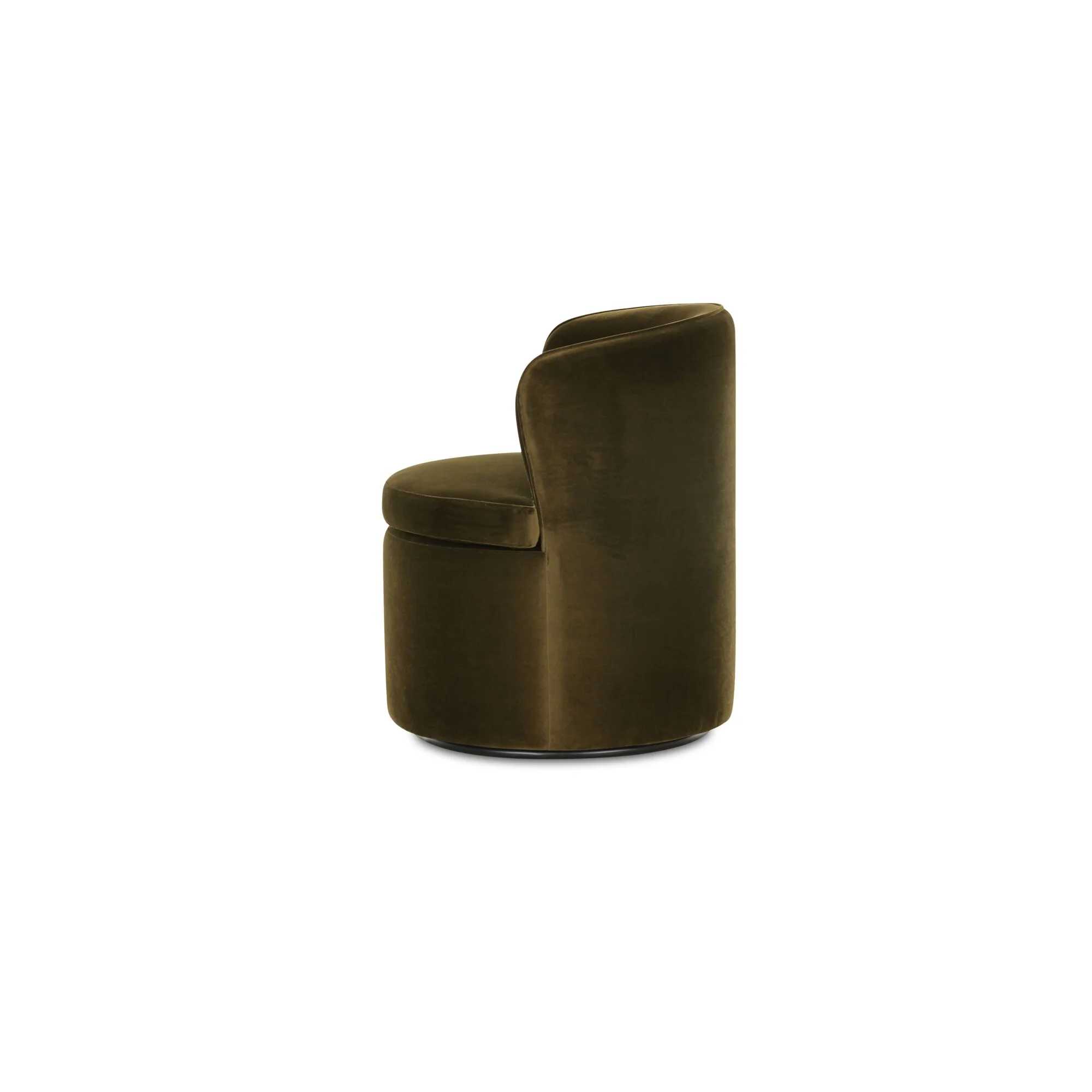 Dane Faux Green Mohair Swivel Dining Chair - Image 5