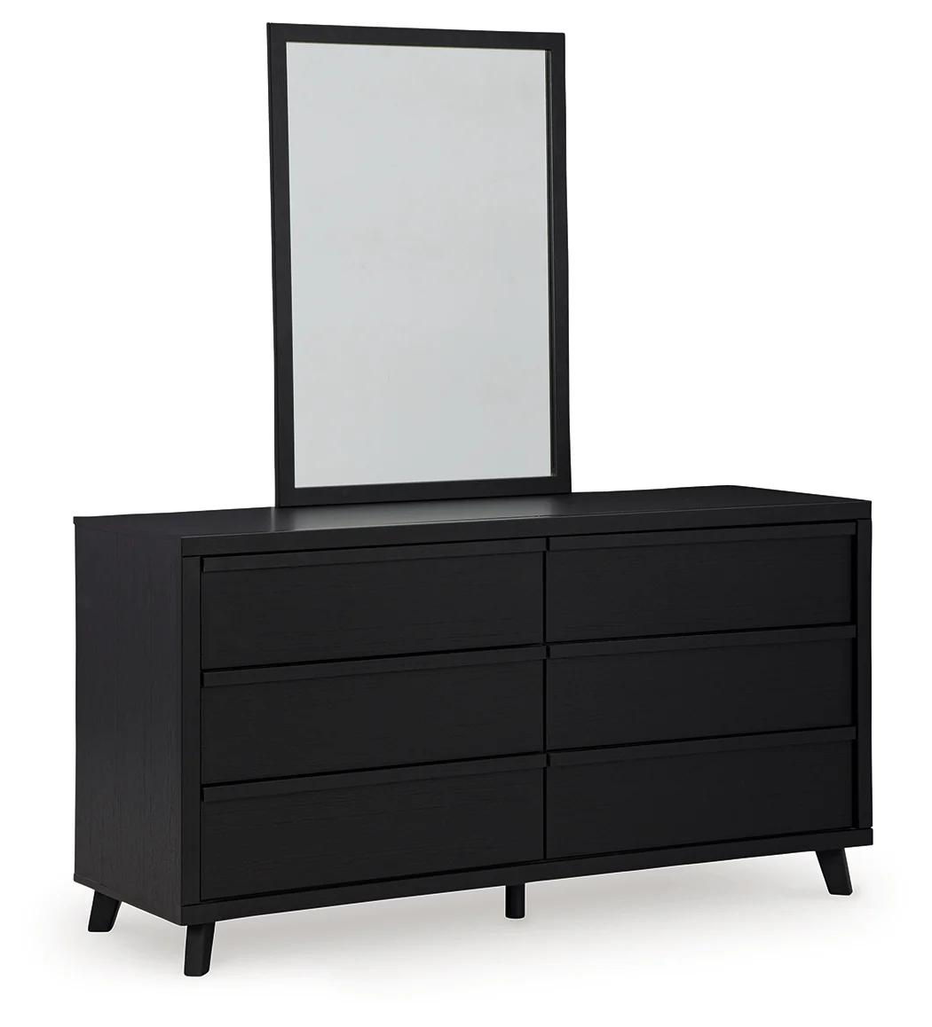 Danziar Black Full Panel Platform Bed, Dresser and Mirror (Online Special Price) - Image 4
