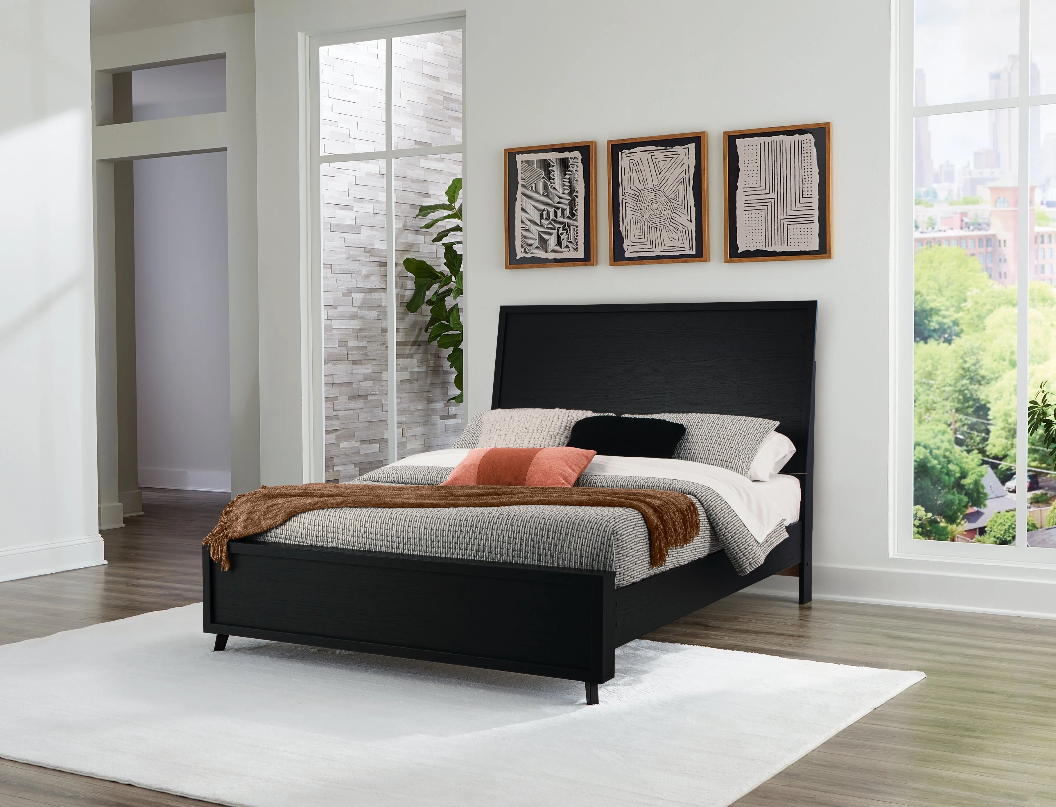 Danziar Black Queen Bedroom Set with Dresser, Mirror, Chest and Nightstand (Online Special Price) - Image 24