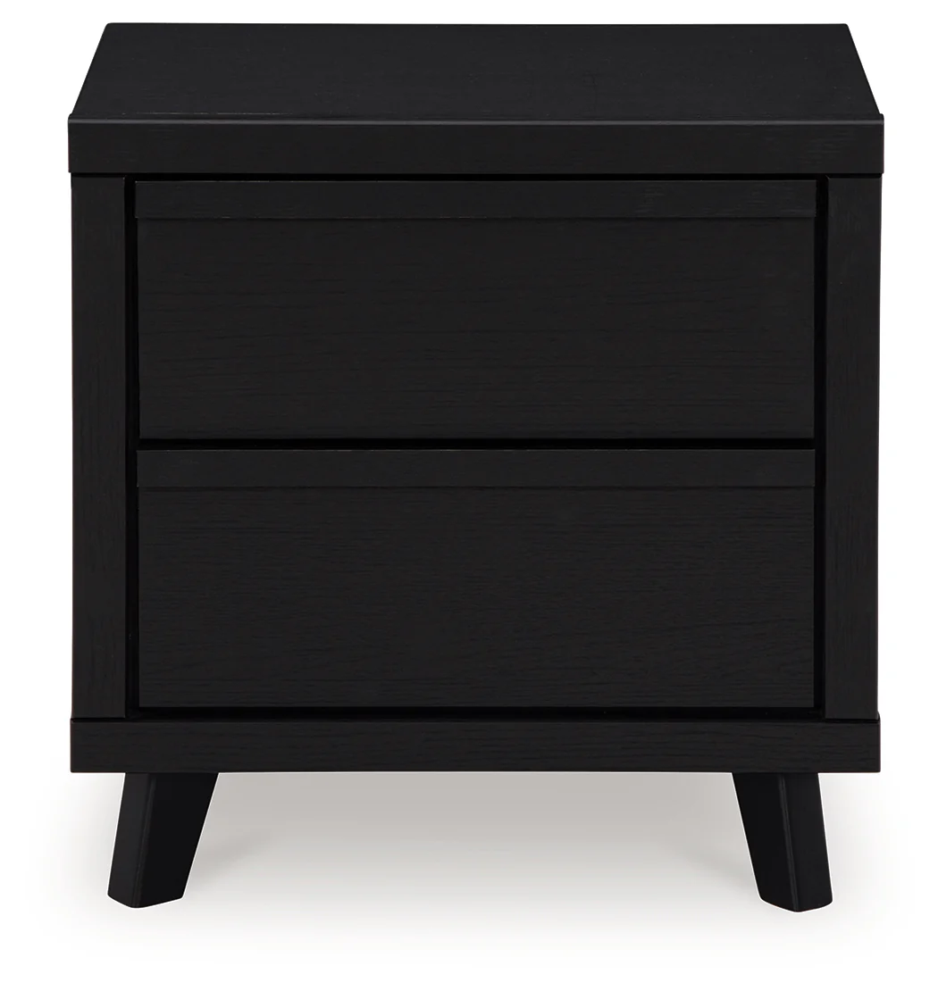 Danziar Black Queen Panel Bedroom Set with 2 Dressers and Nightstand - Image 12