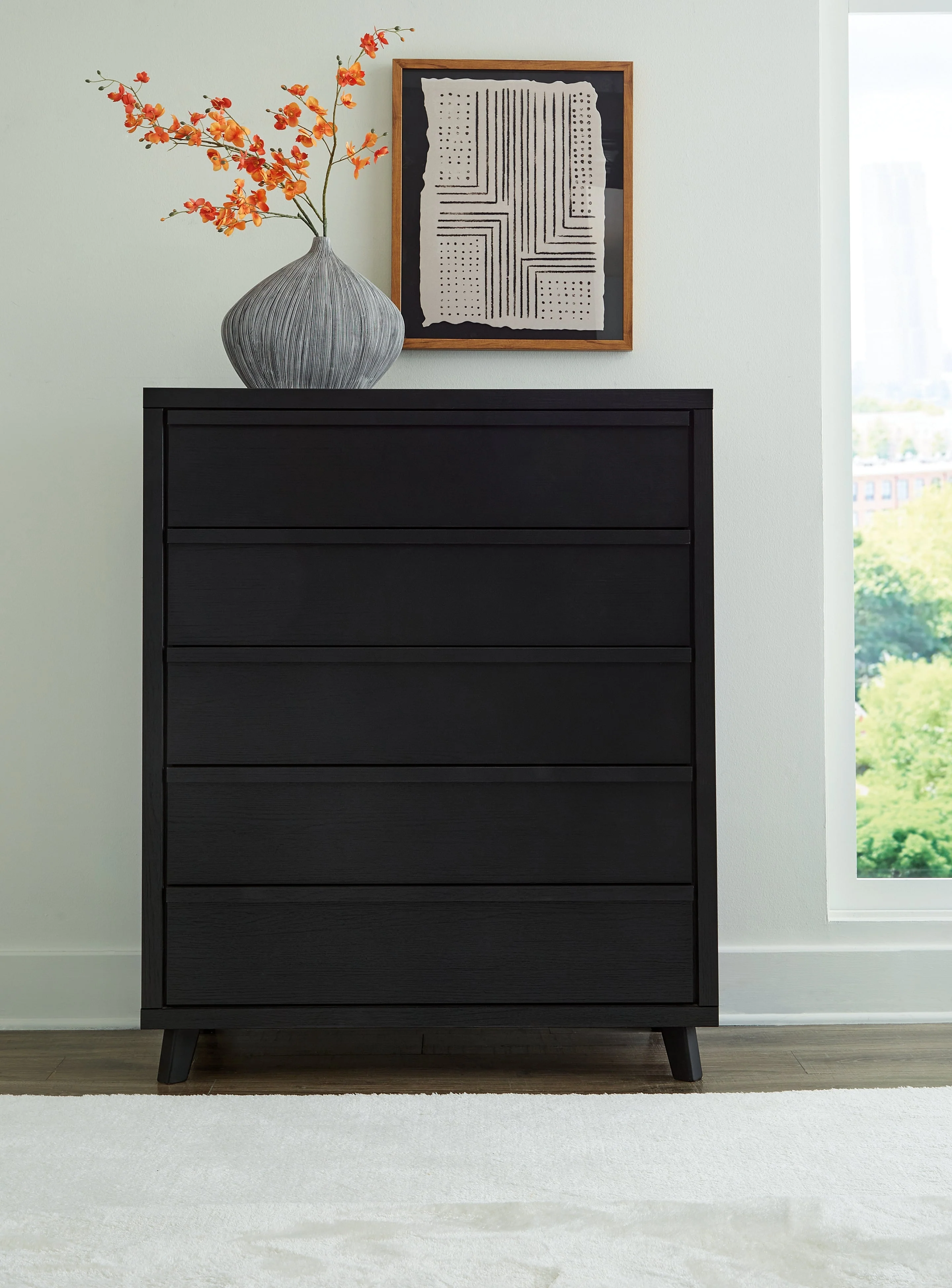 Danziar Black Queen Panel Bedroom Set with Chest and Nightstand (Online Special Price) - Image 19