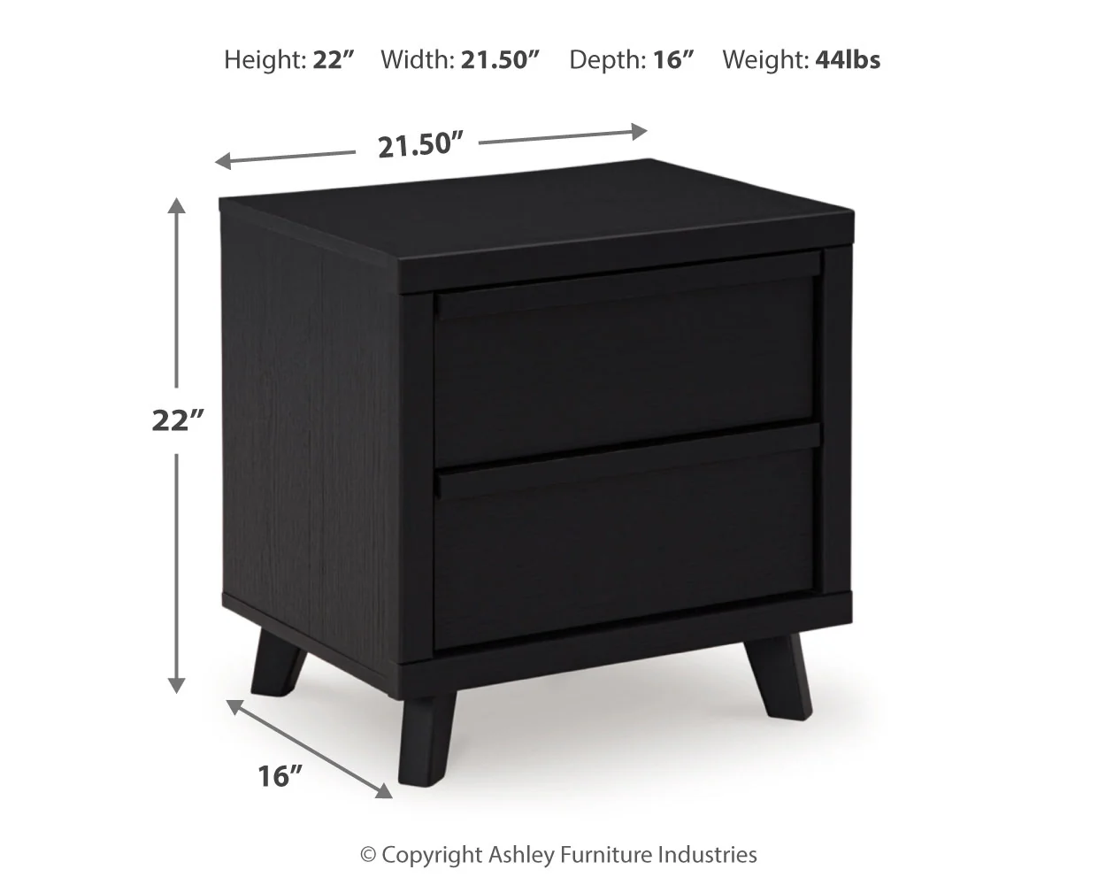 Danziar Black Queen Panel Bedroom Set with Chest and Nightstand - Image 10