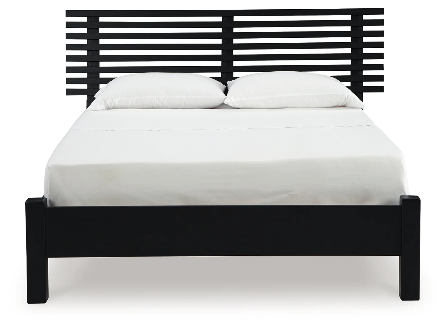 Danziar Black Queen Slat Panel Bed, Dresser and Mirror - Image 2