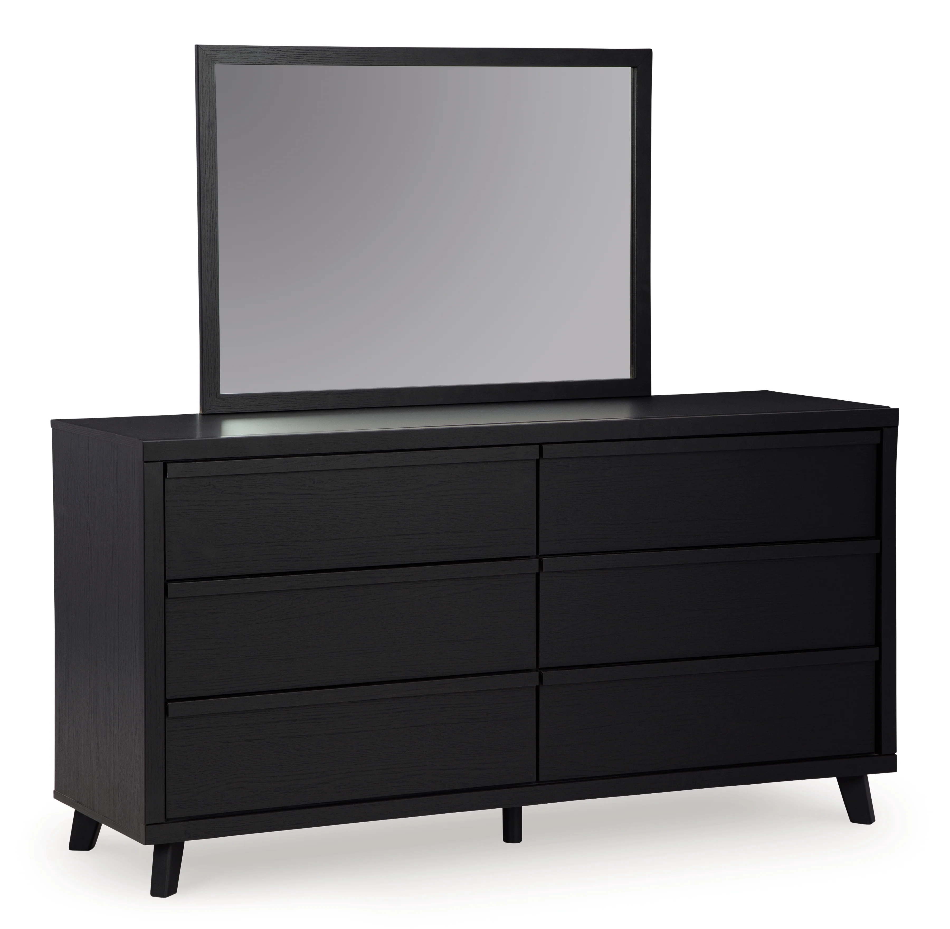 Danziar Black Queen Slat Panel Platform Bed, Dresser and Mirror (Online Special Price) - Image 7