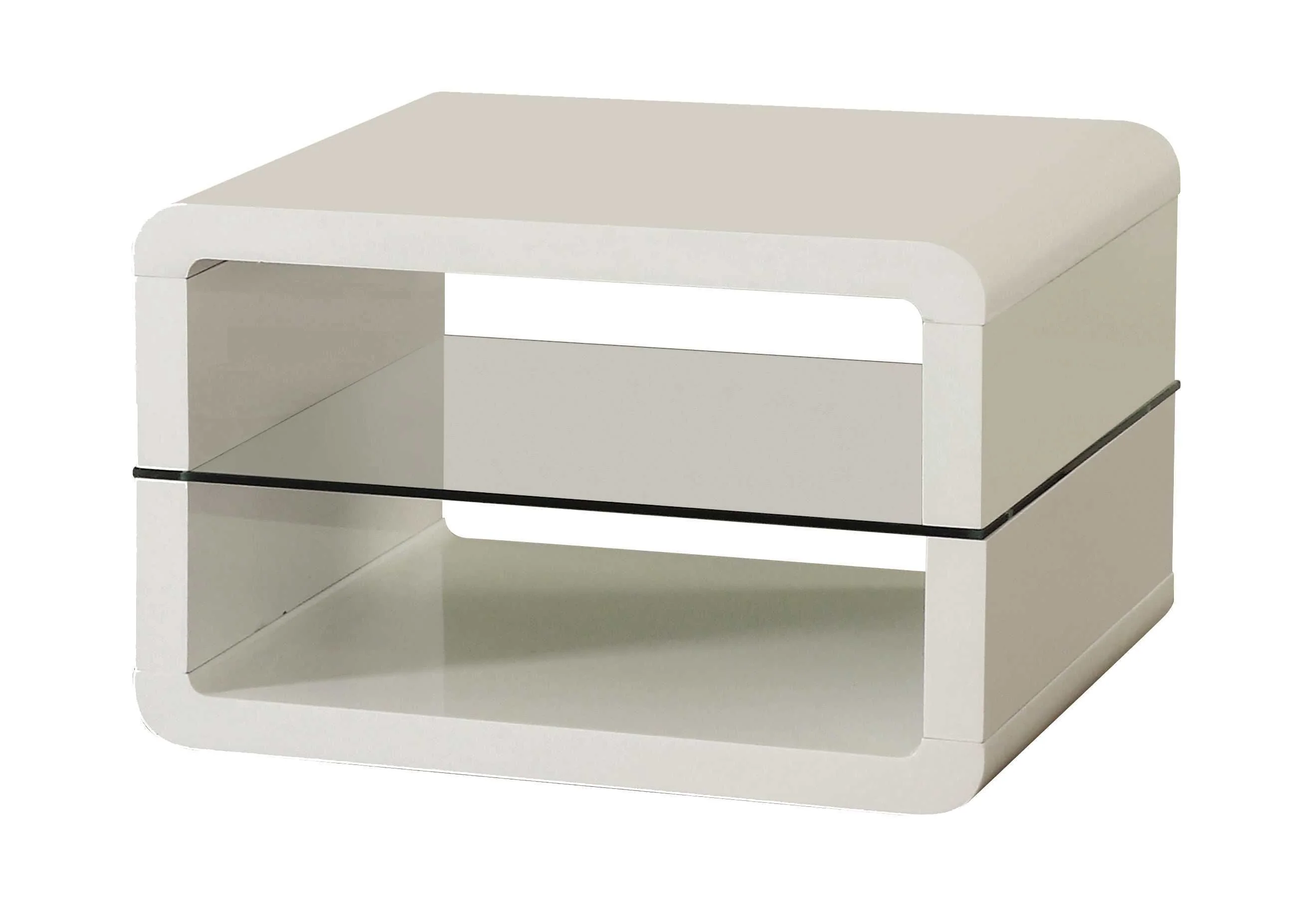 Darien Glossy White End Table - Image 2