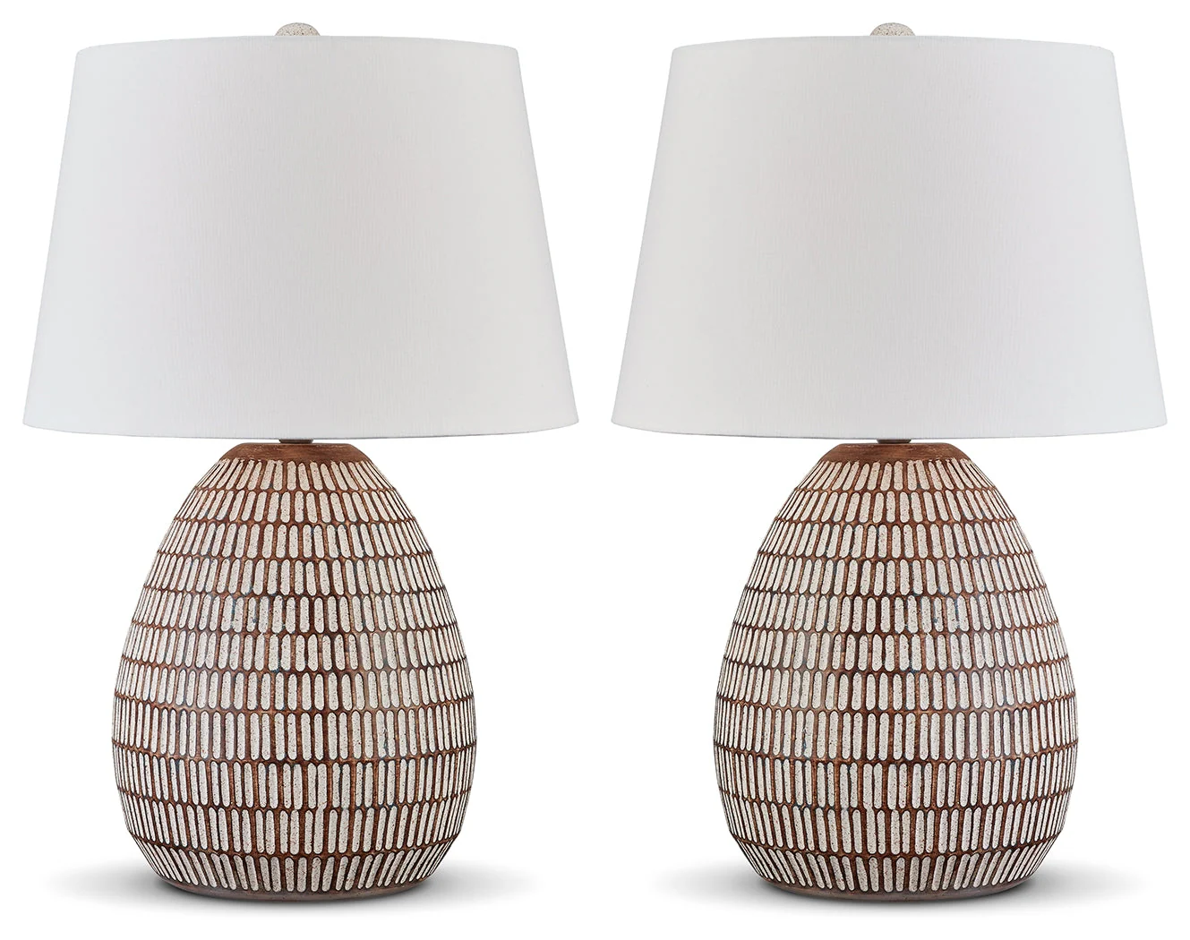Darrich Beige/White 2-Piece Lamp Set (Online Special Price) - Image 2