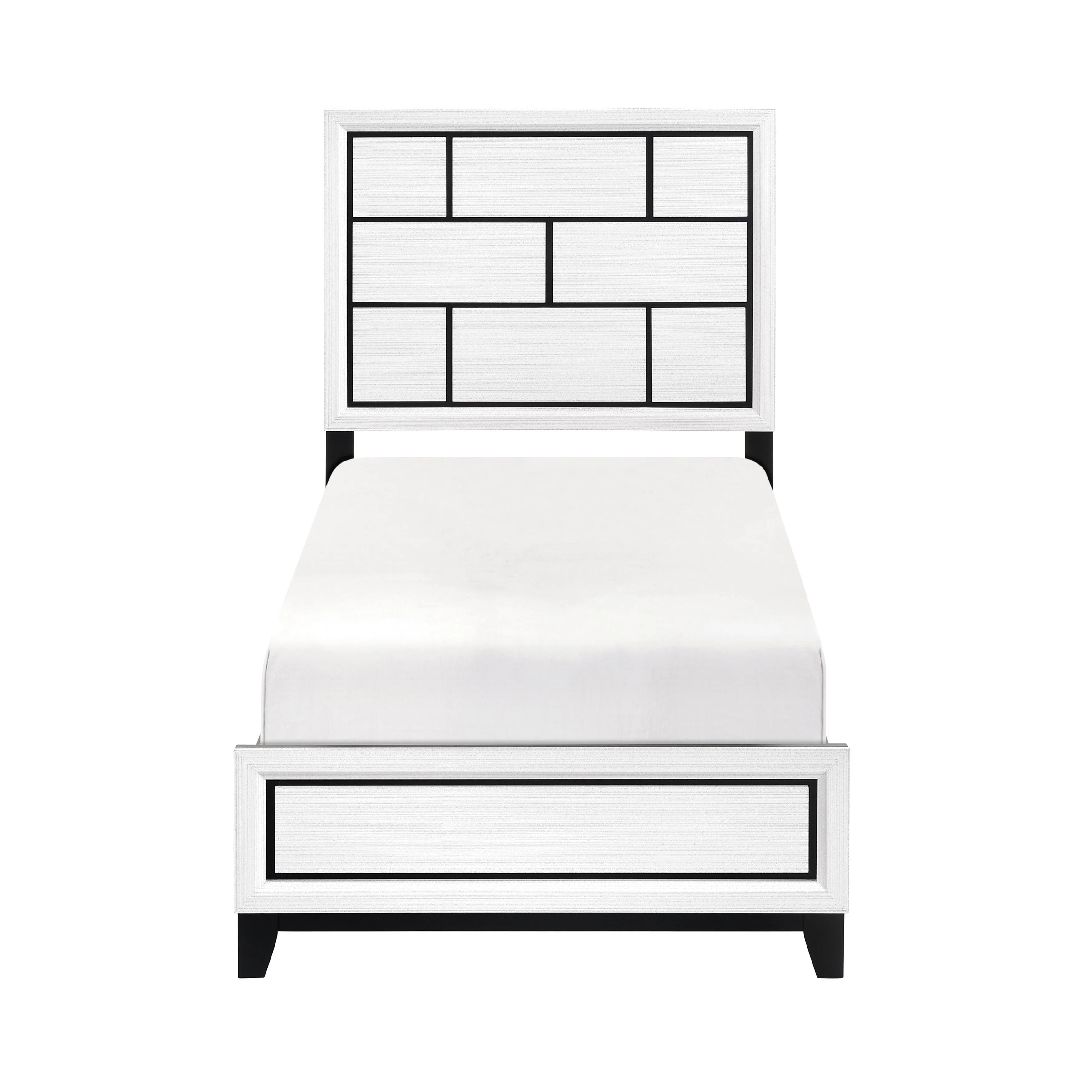 Davi White 4-Piece Twin Bedroom Set - Image 2