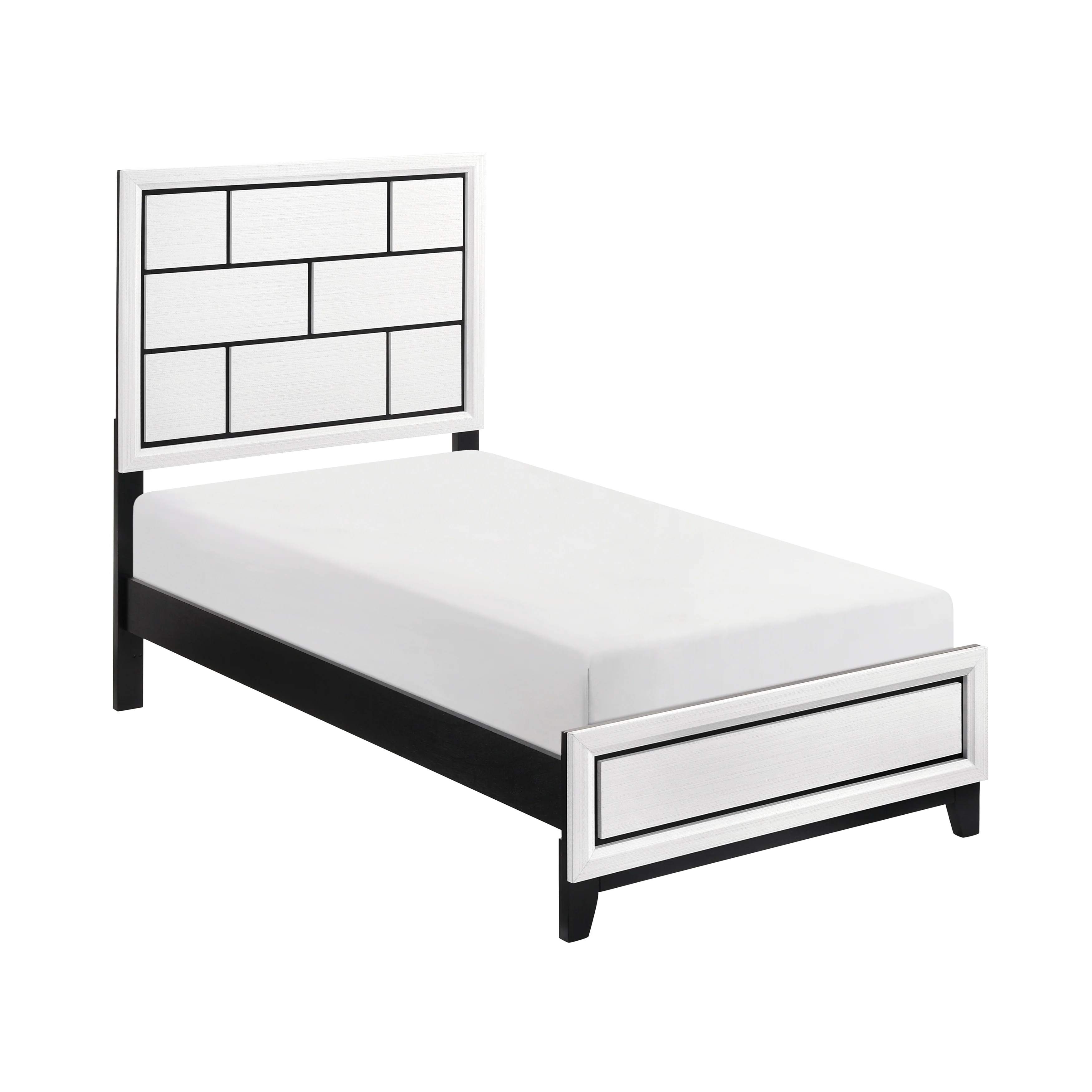 Davi White 5-Piece Twin Bedroom Set - Image 3