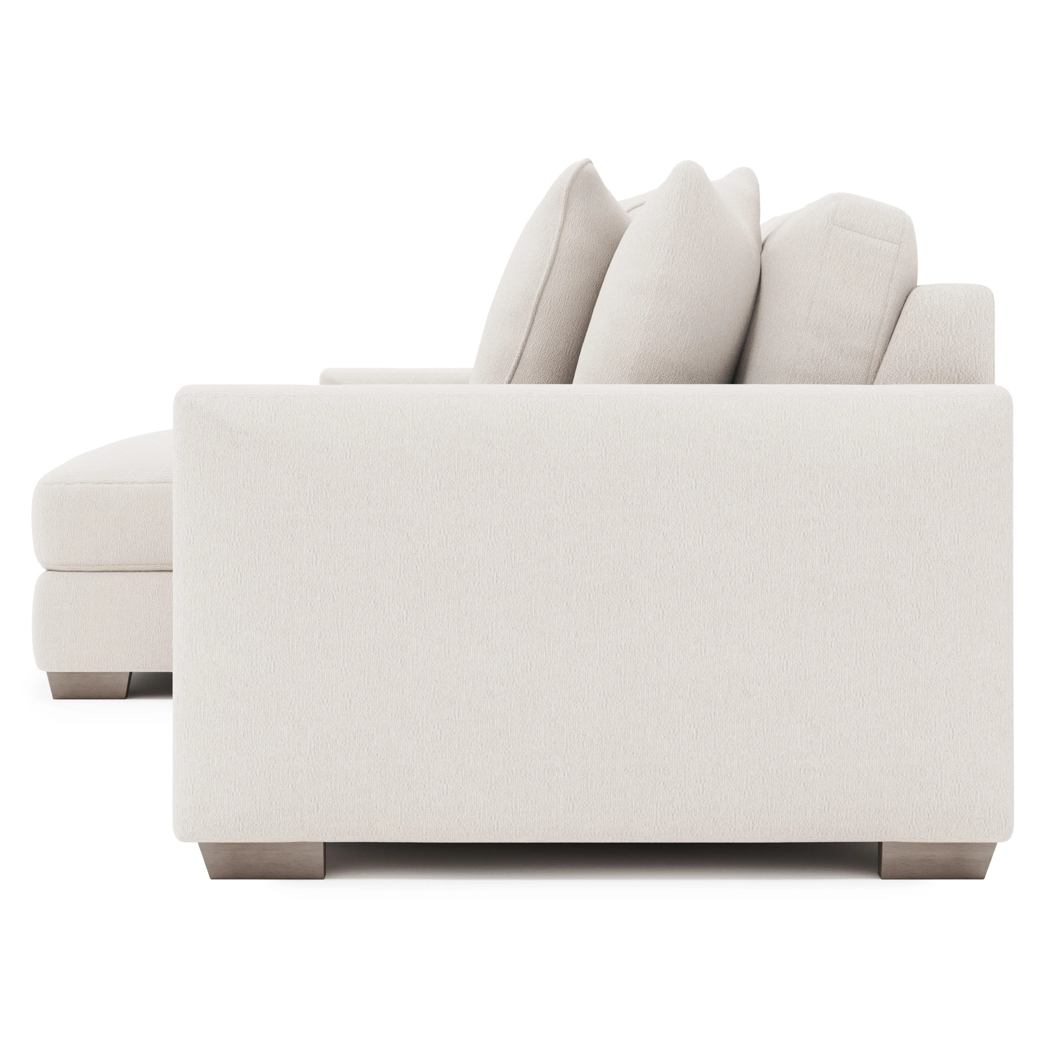 Dawkins White/Cream Fabric  3-Piece Sectional with Left-Arm Chaise - Image 5