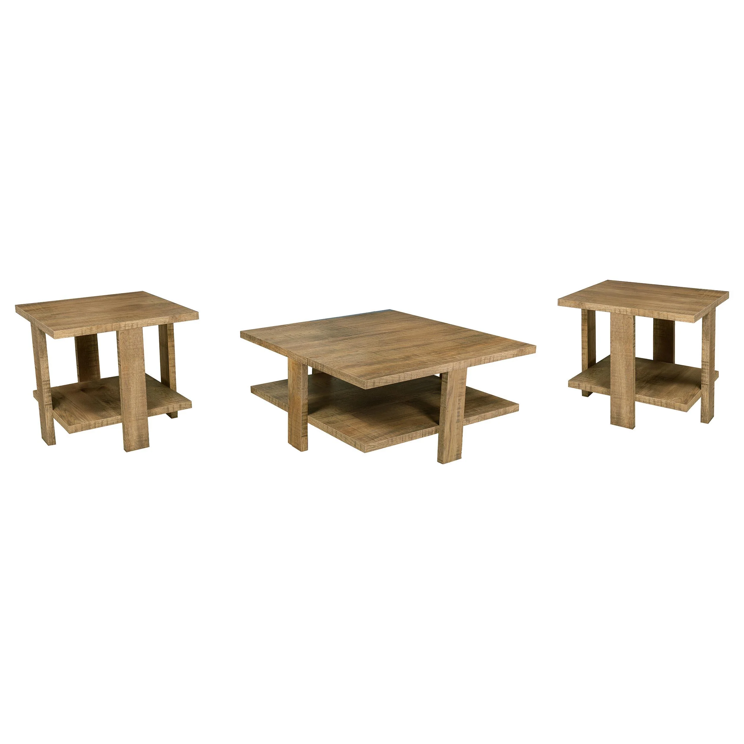 Dawn Mango Brown 3-piece Round Coffee and End Table Set - Image 2