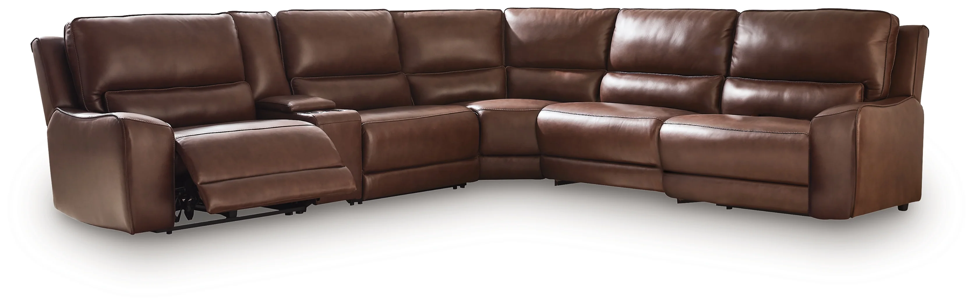 DeepWakes Canyon 6-Piece Reclining Sectional with Storage Console - Image 2