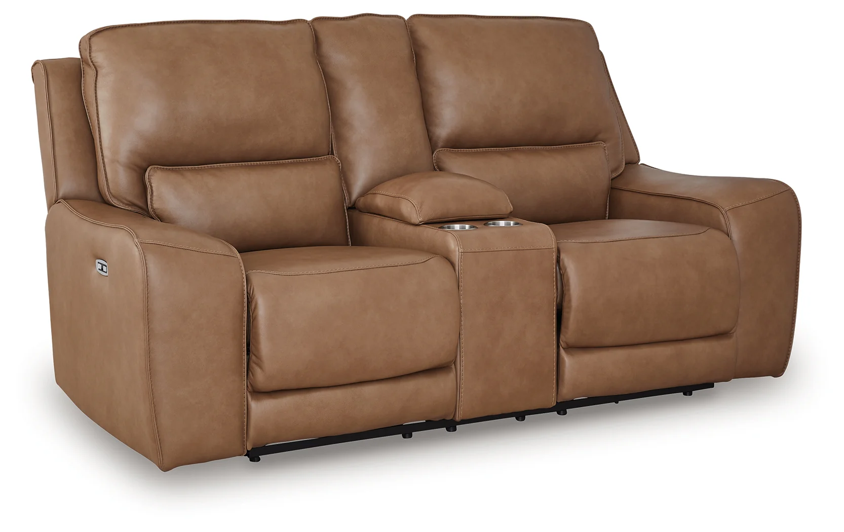 DeepWakes Caramel Power Reclining Loveseat/CON/ADJ HDRST - Image 2