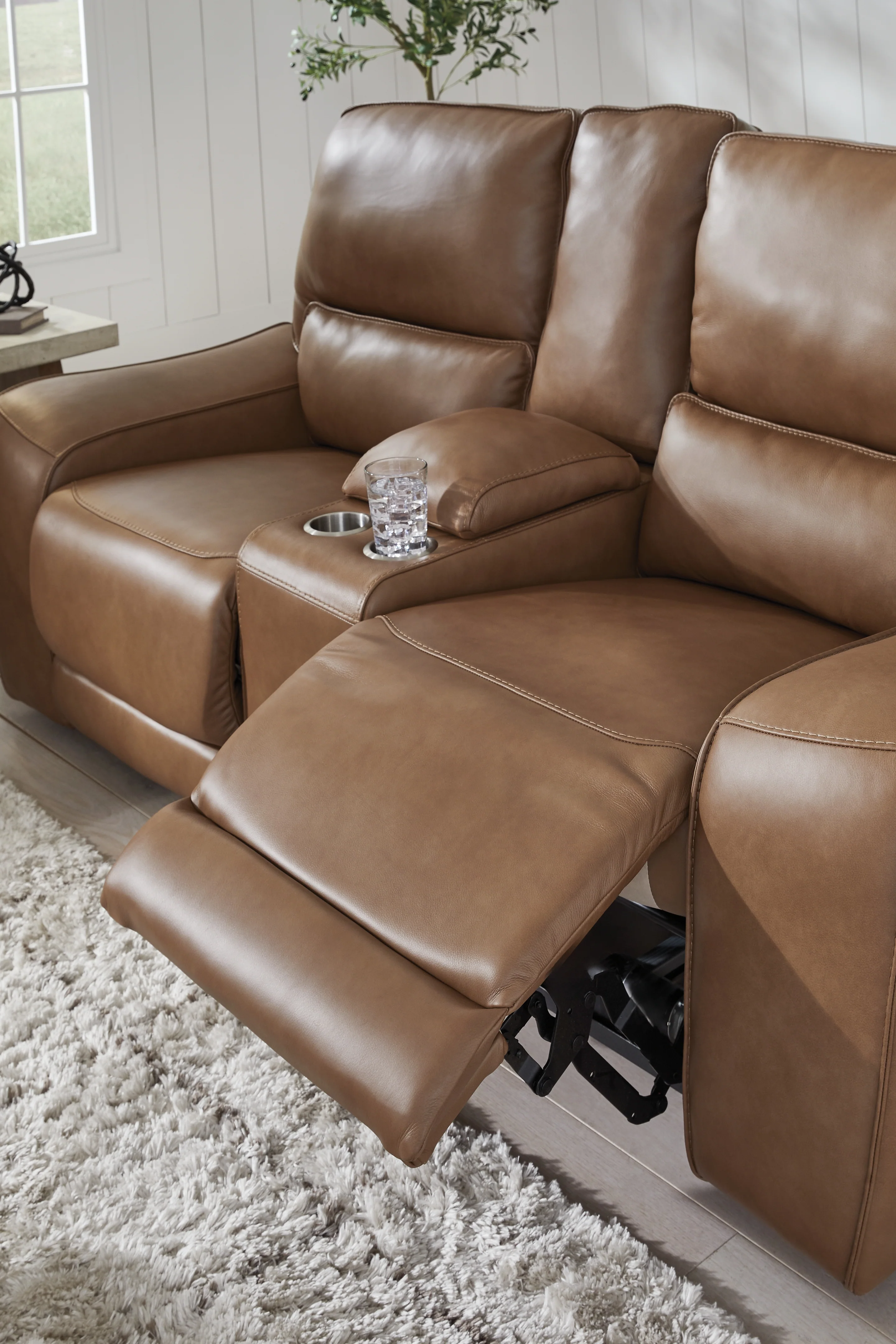 DeepWakes Caramel Power Reclining Loveseat/CON/ADJ HDRST - Image 7